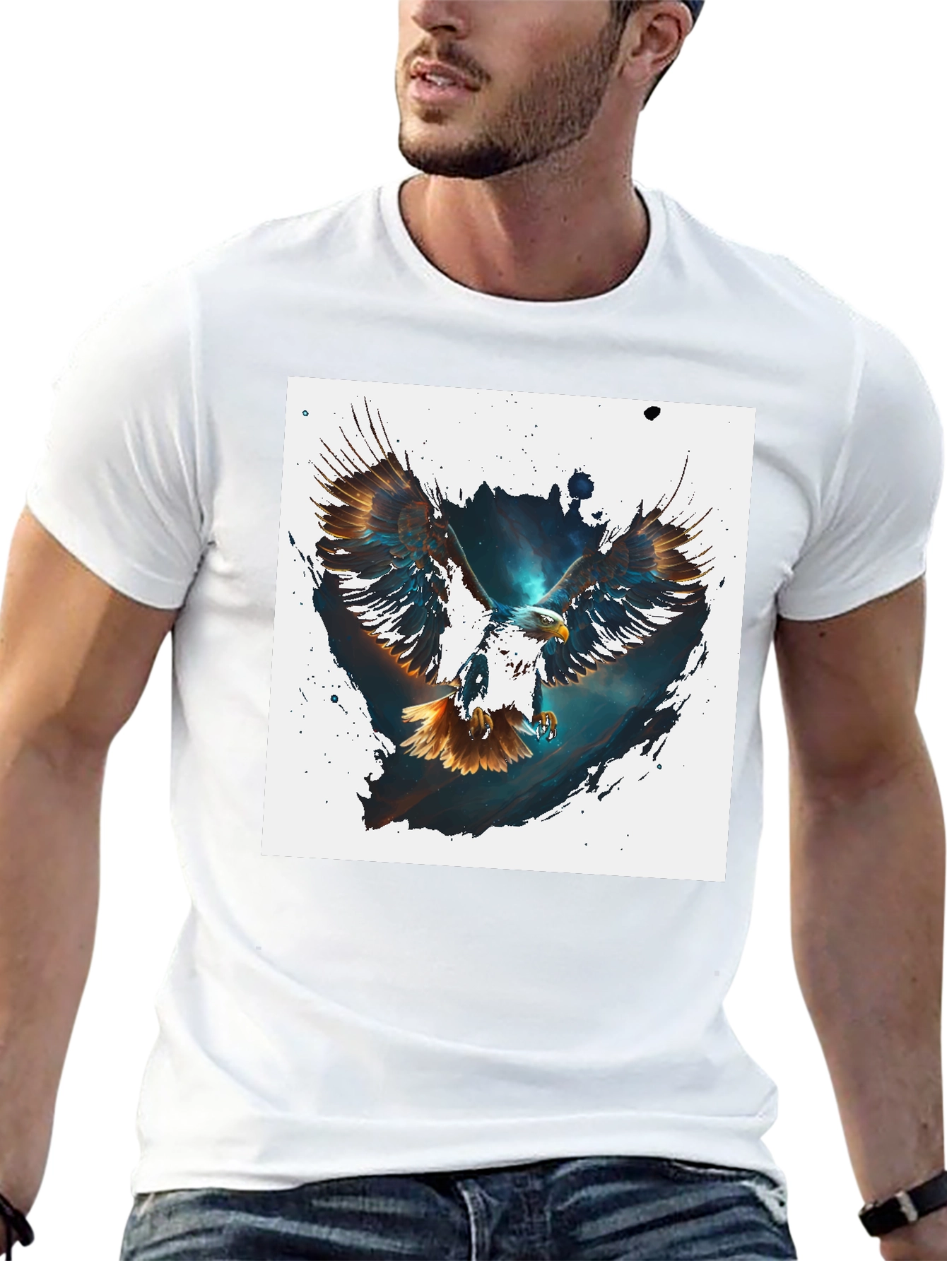 Eagle Graphic Tee - Mens Black T-Shirt