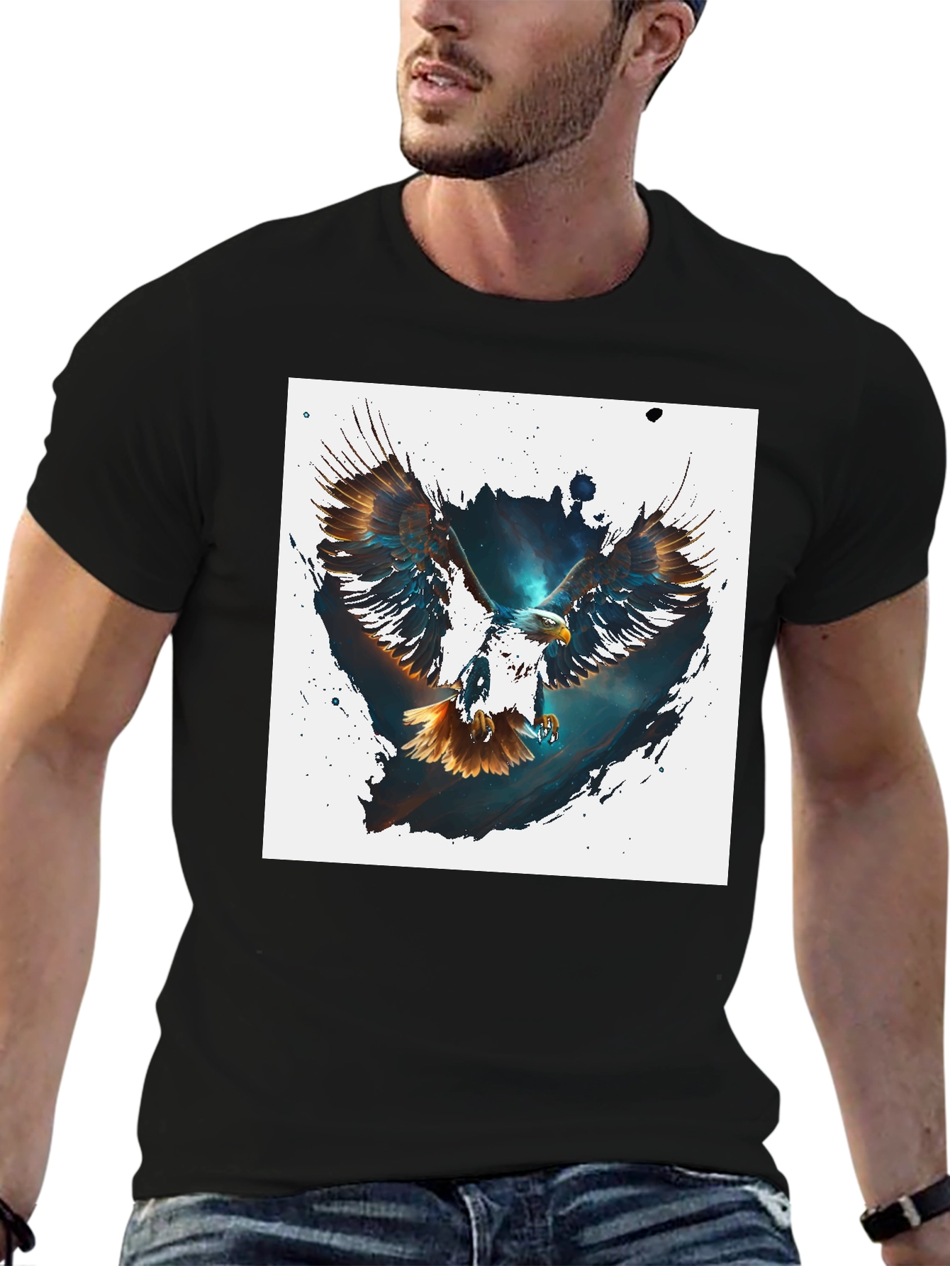 Eagle Graphic Tee - Mens Black T-Shirt