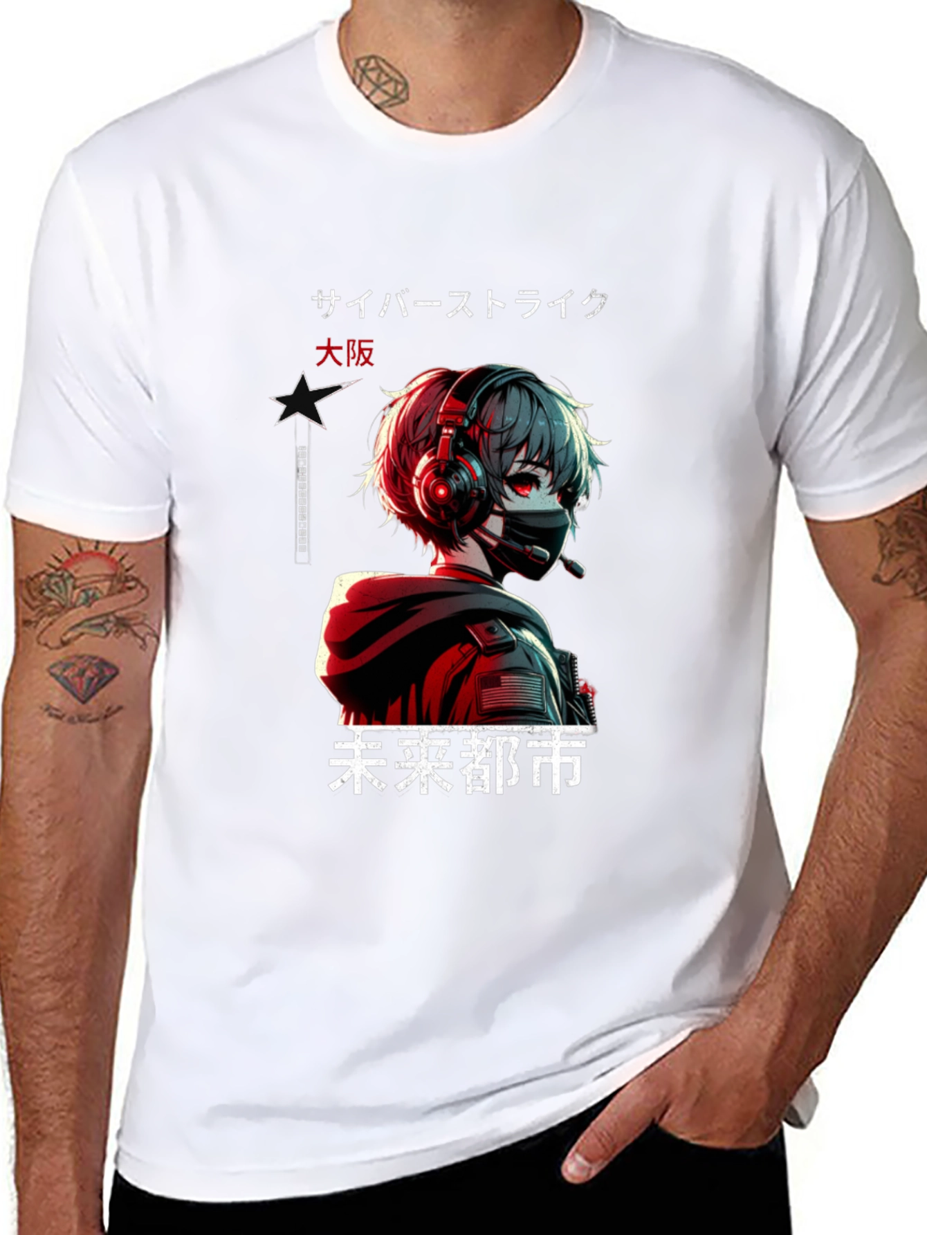 Cyberpunk Anime T-Shirt: Futuristic Urban Style