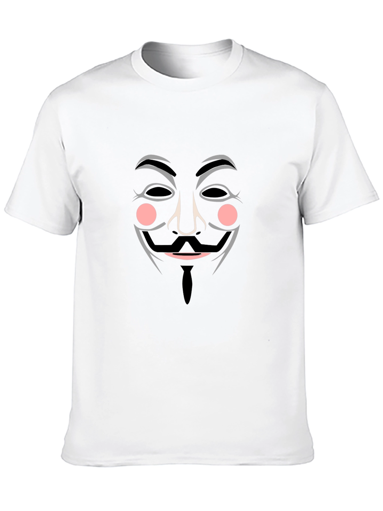 Anonymous Mask Graphic Tee - Black Cotton T-Shirt