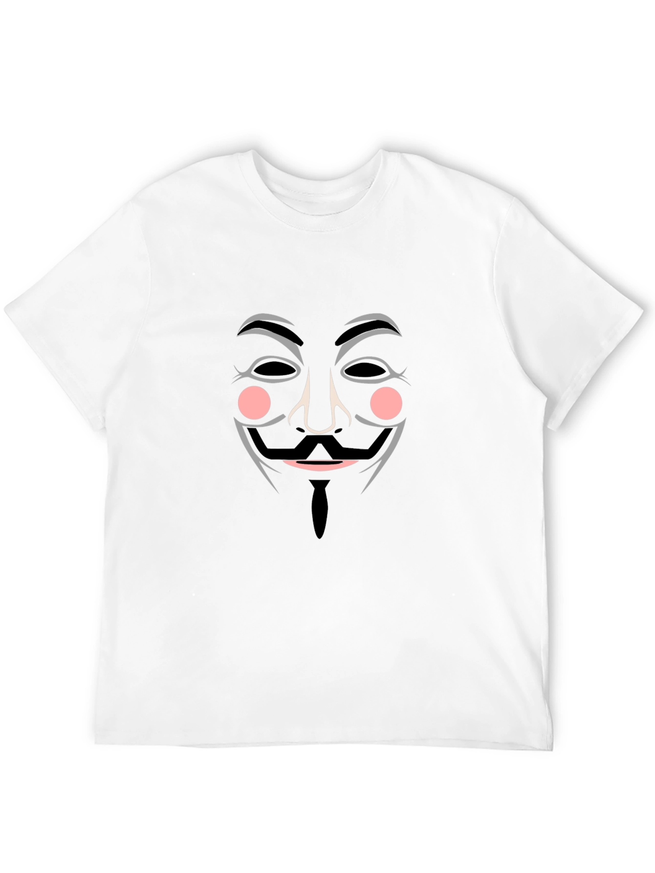 Anonymous Mask Graphic Tee - Black Cotton T-Shirt
