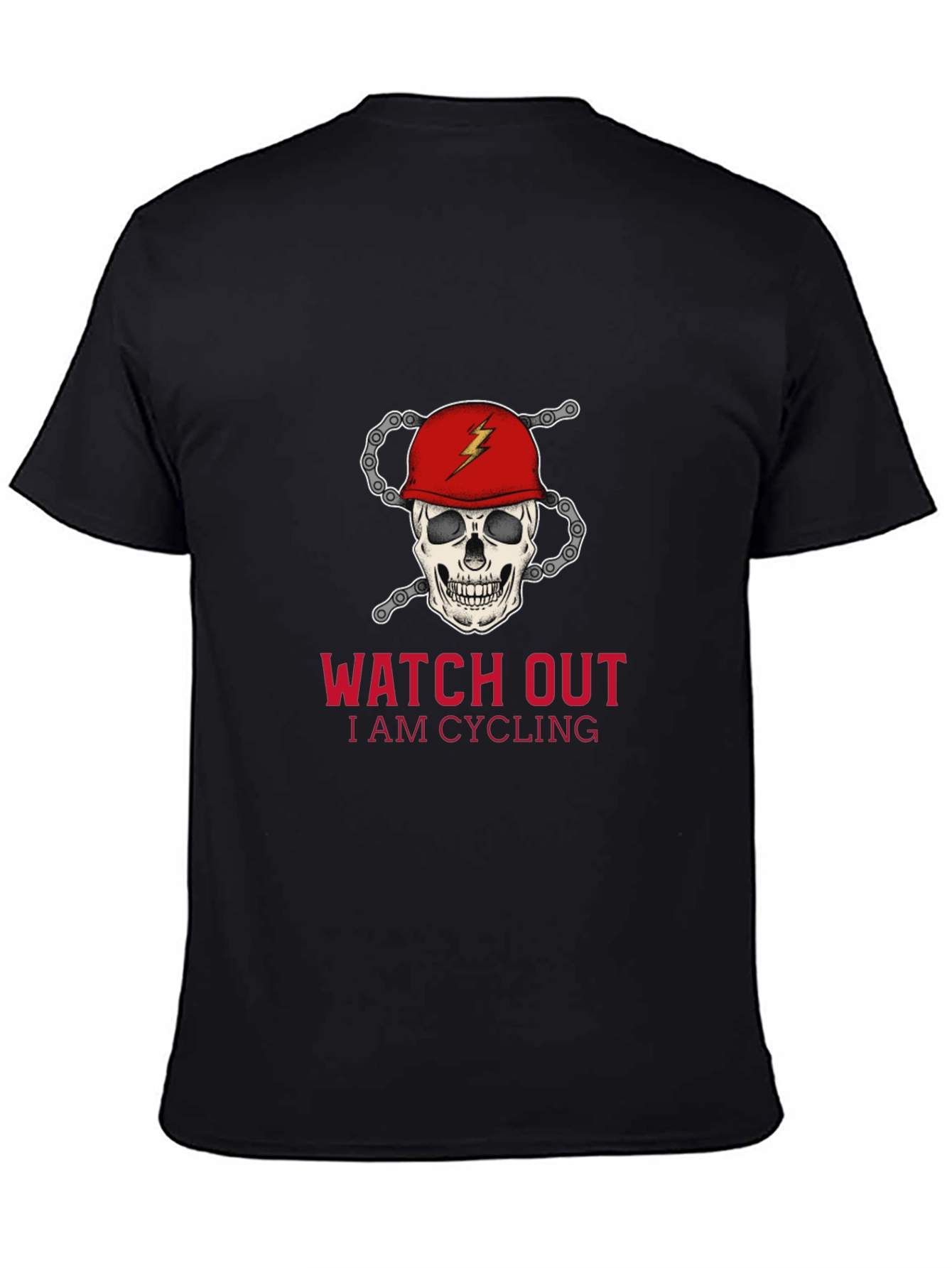 Skull Cycling T-Shirt - Watch Out I Am Cycling!