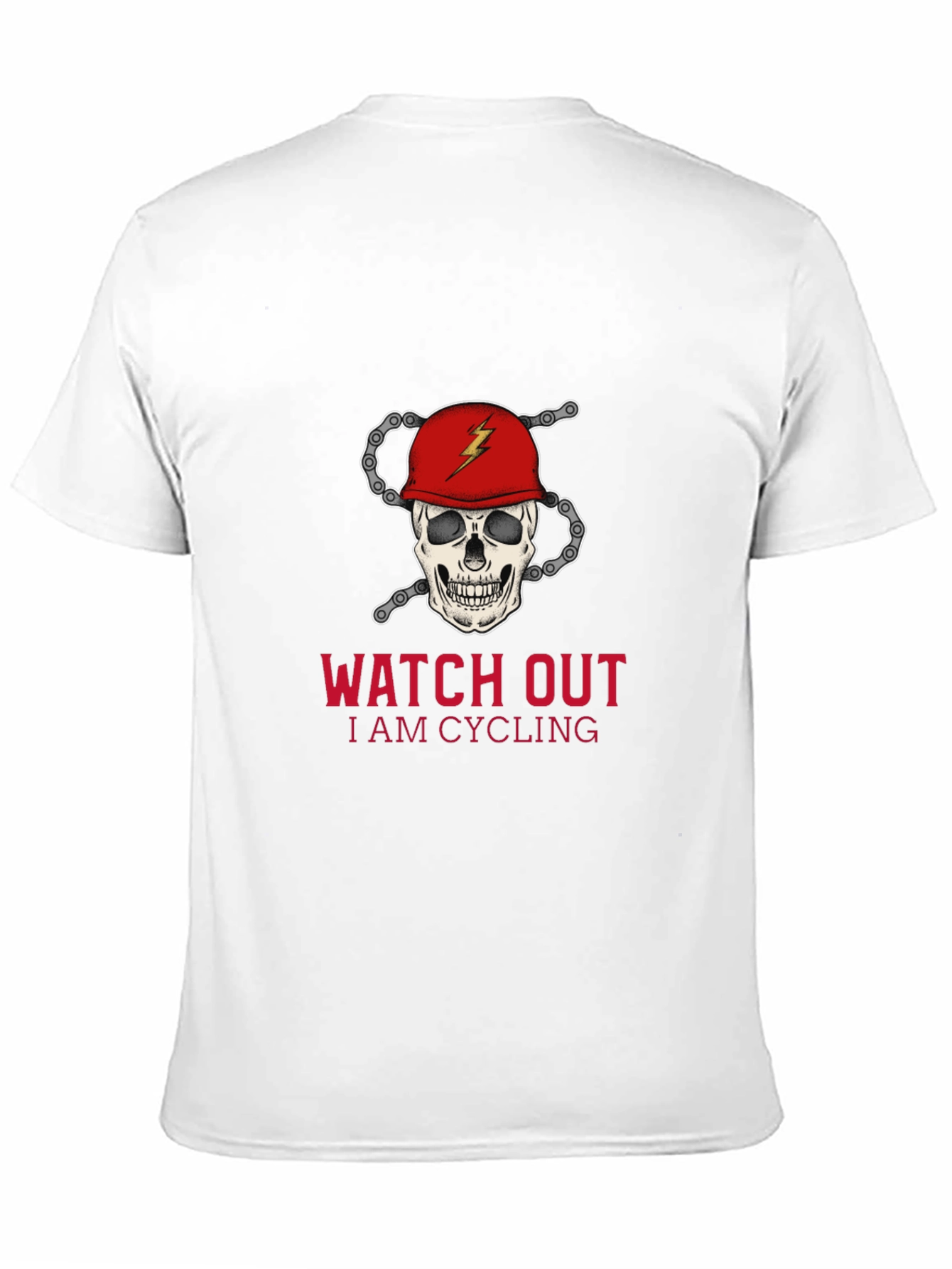 Skull Cycling T-Shirt - Watch Out I Am Cycling!