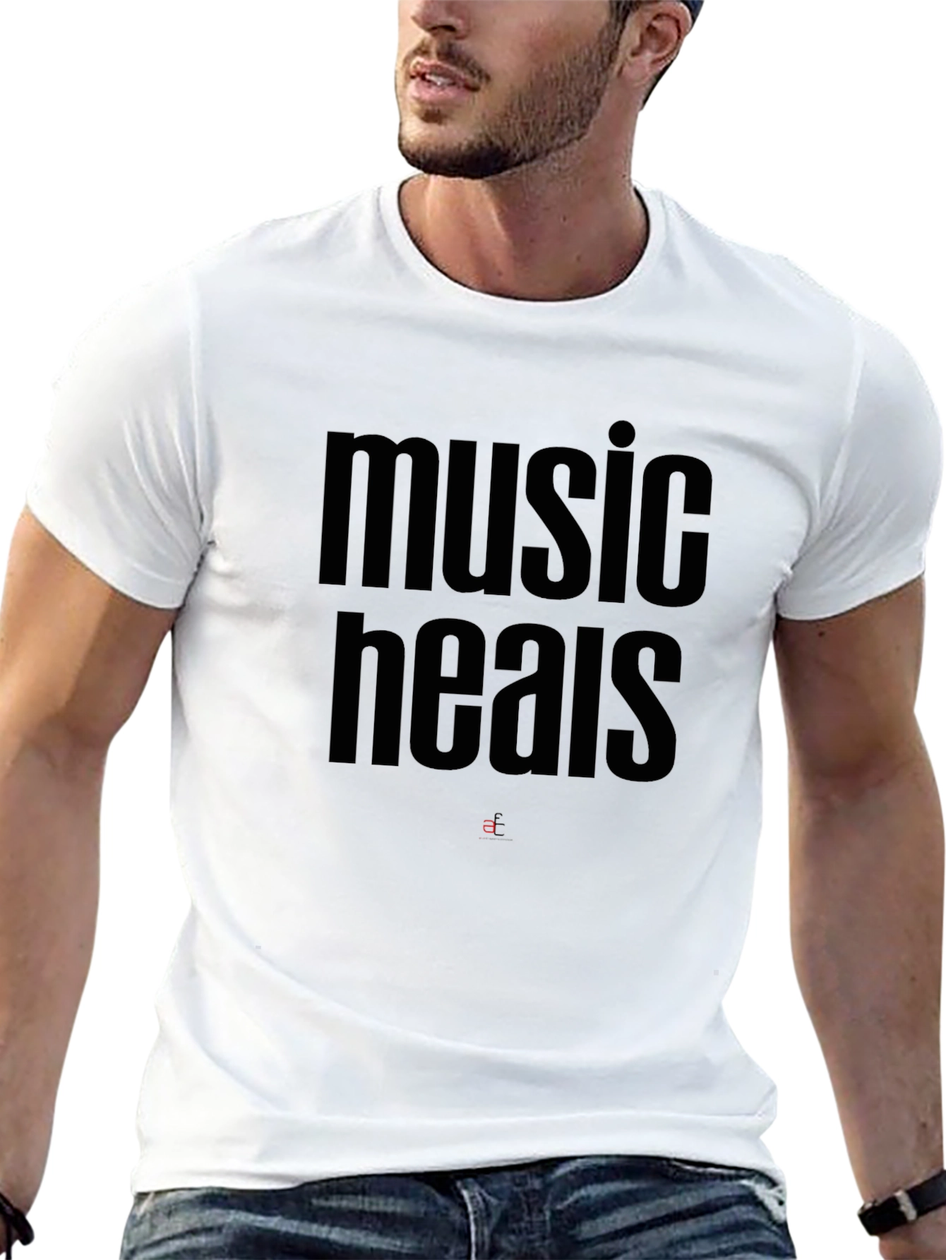 Music Heals Black Graphic Tee - Stylish Comfort