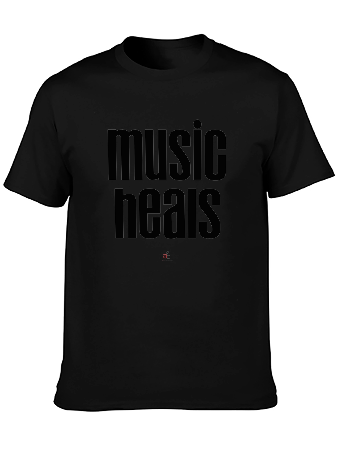 Music Heals Black Graphic Tee - Stylish Comfort