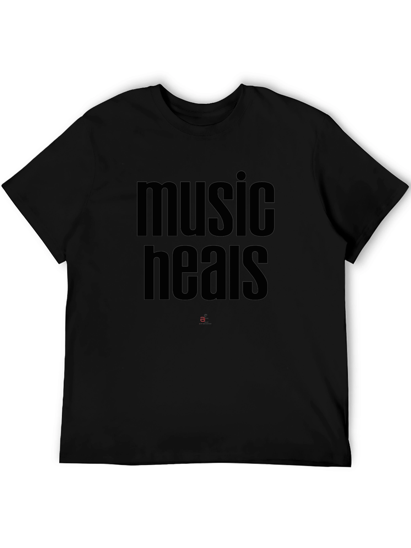 Music Heals Black Graphic Tee - Stylish Comfort
