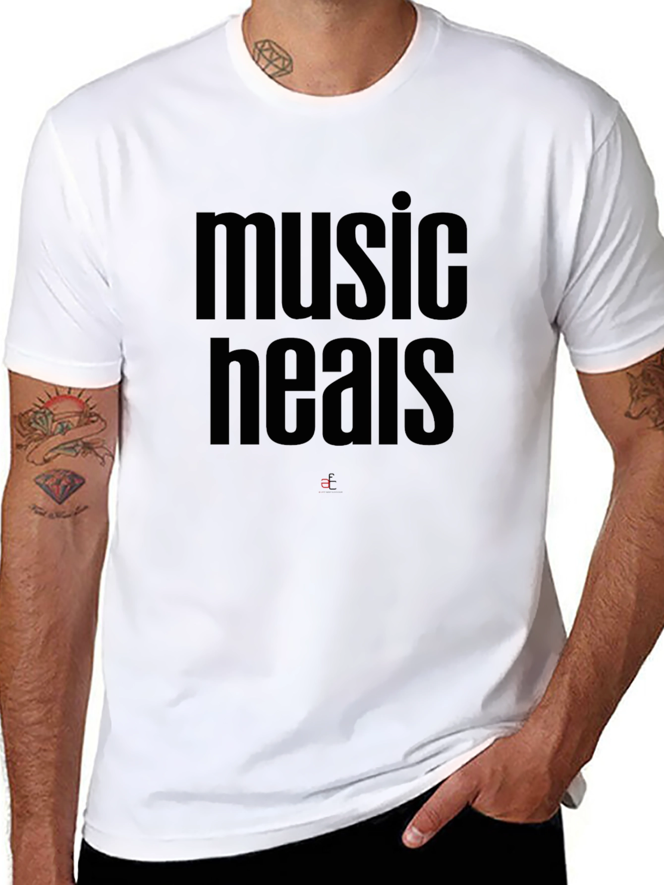 Music Heals Black Graphic Tee - Stylish Comfort