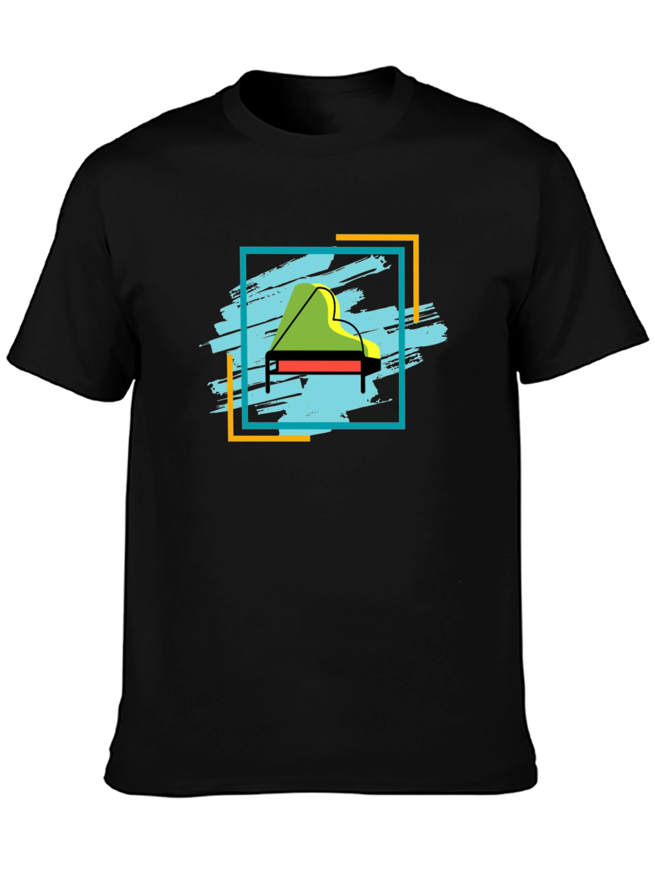 Piano Graphic Tee - Stylish Music Lover T-Shirt