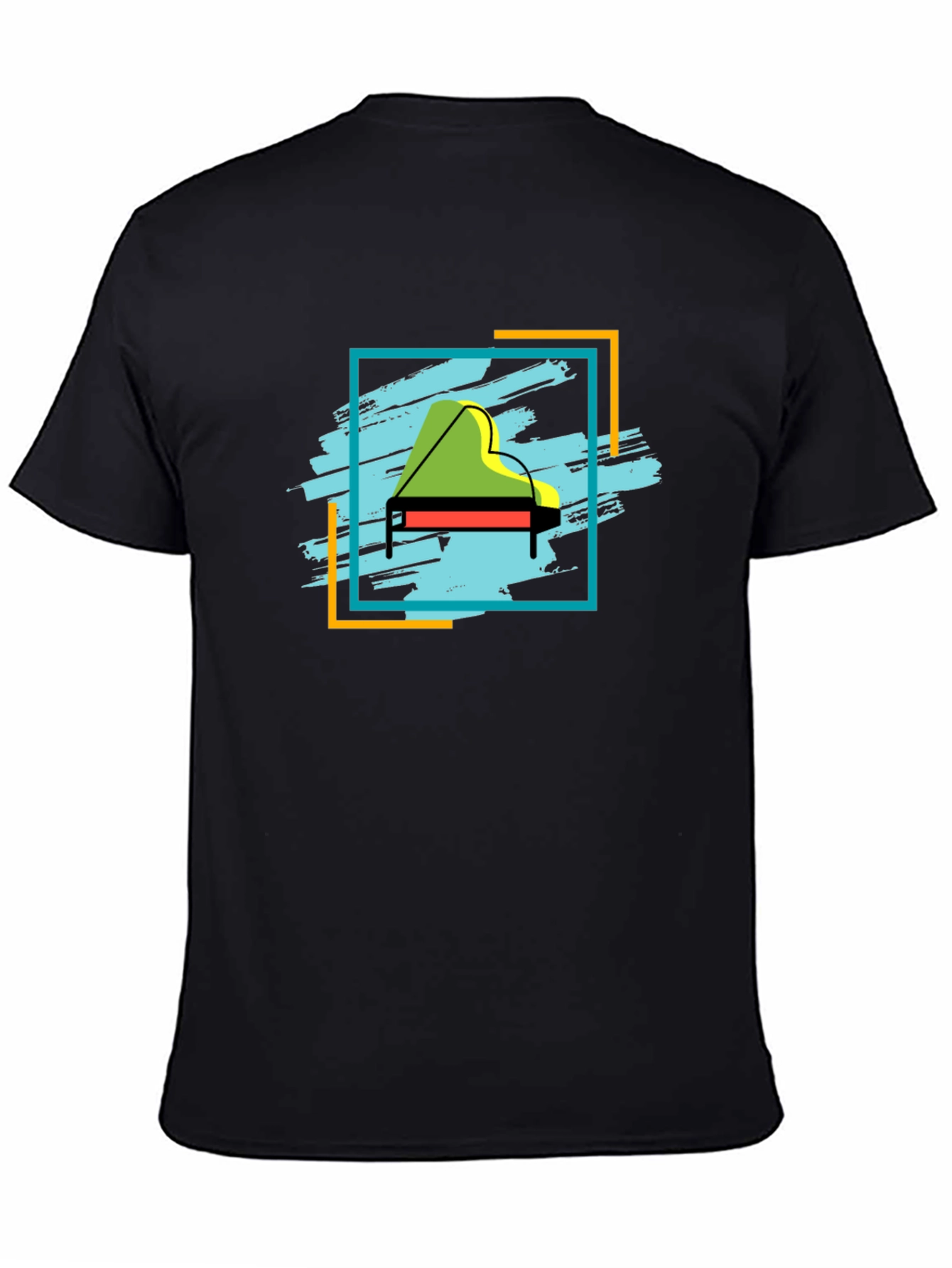 Piano Graphic Tee - Stylish Music Lover T-Shirt