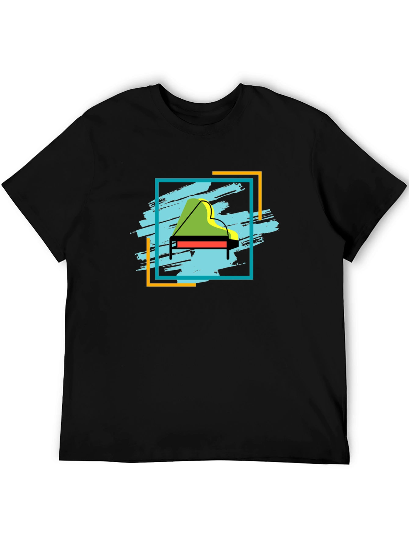 Piano Graphic Tee - Stylish Music Lover T-Shirt