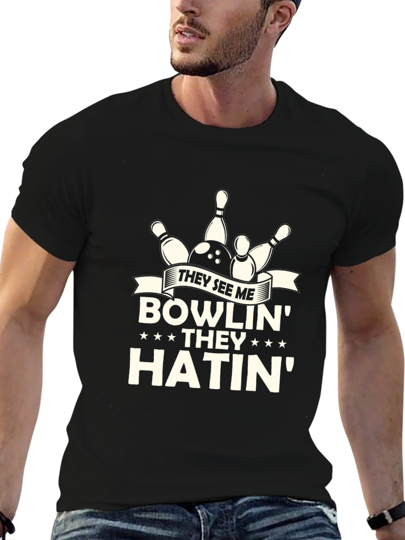 They See Me Bowlin Hatin Graphic T-Shirt