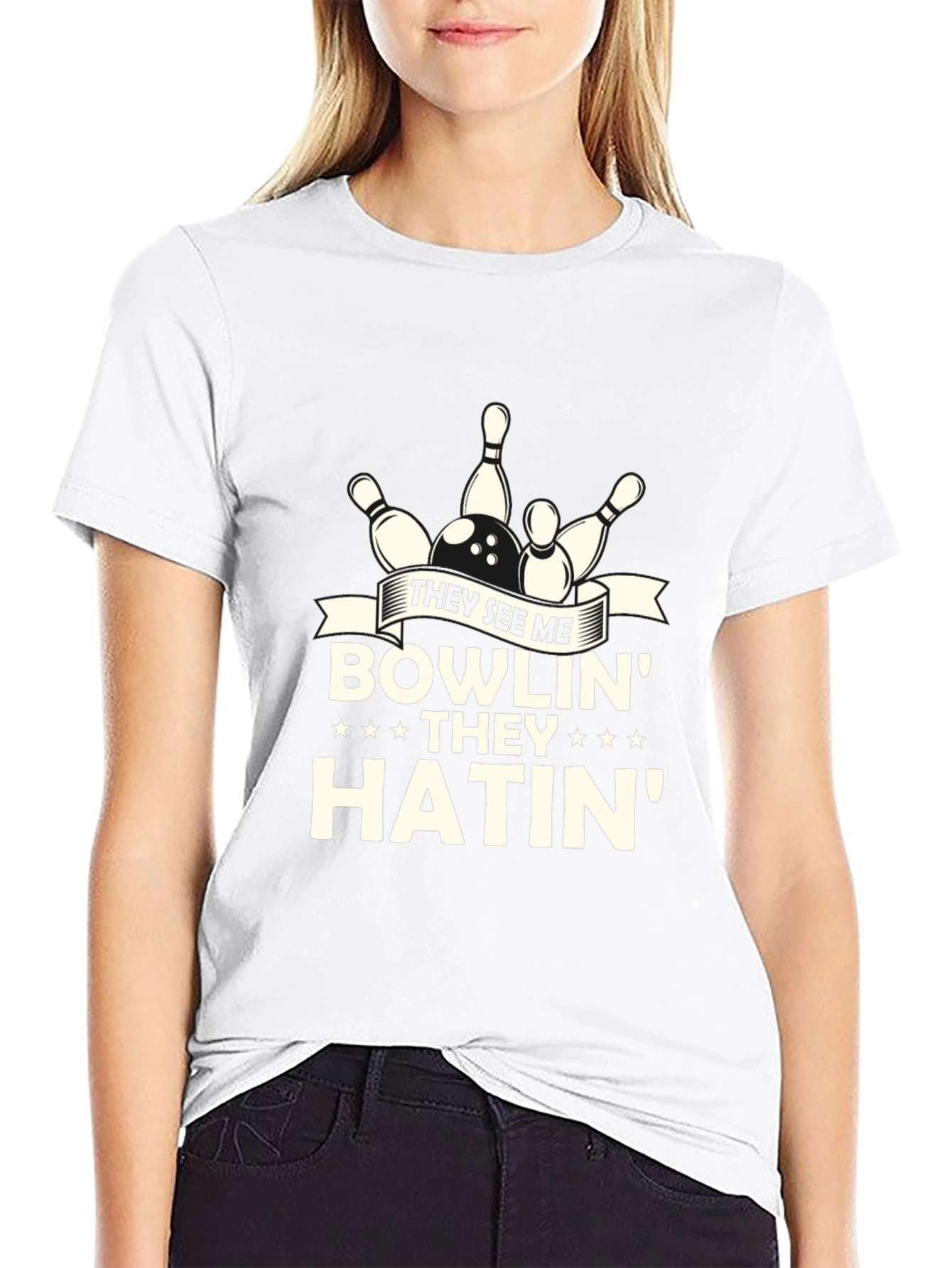 They See Me Bowlin Hatin Graphic T-Shirt