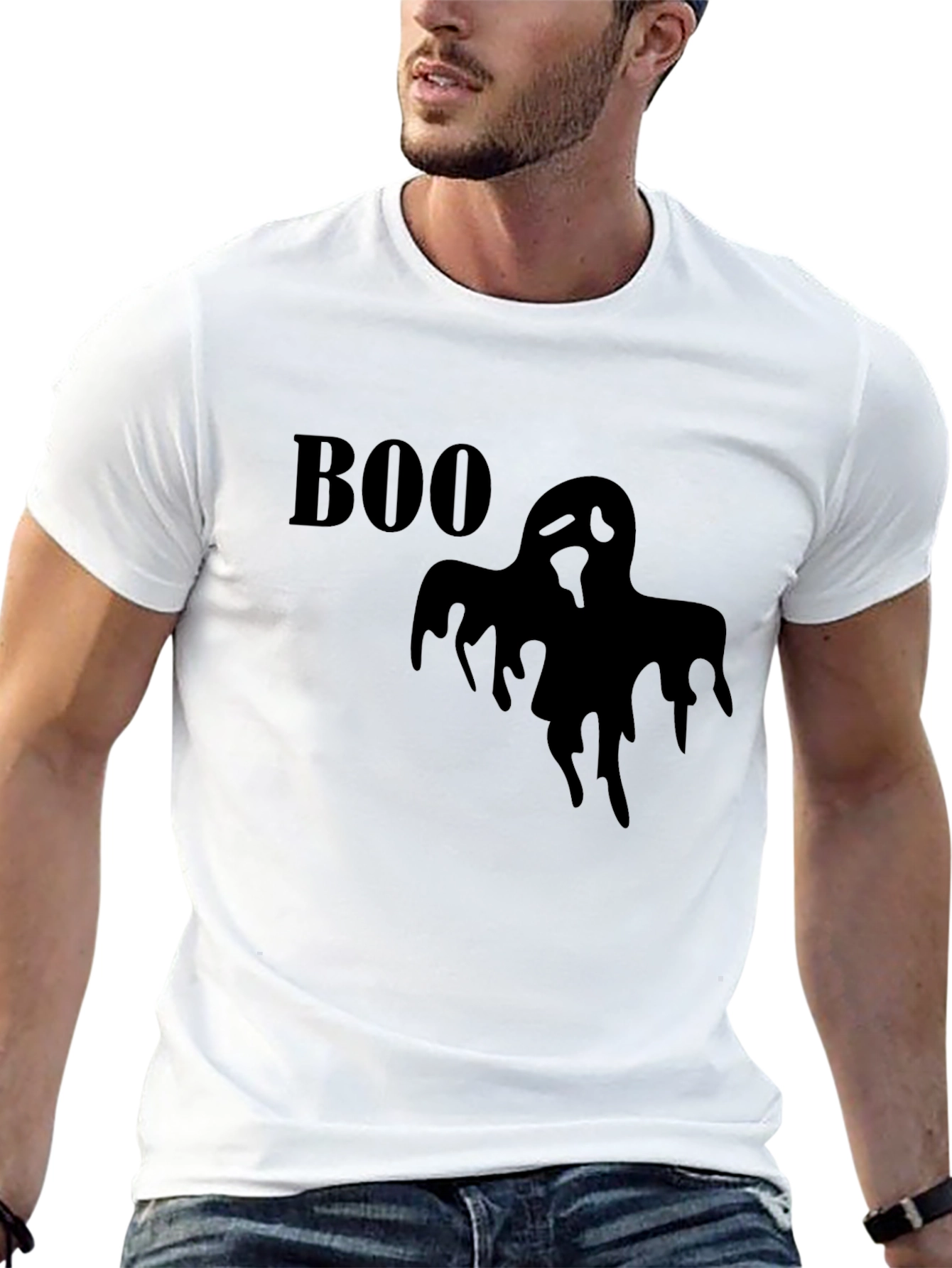 Spooky Boo Ghost T-Shirt - Halloween Graphic Tee
