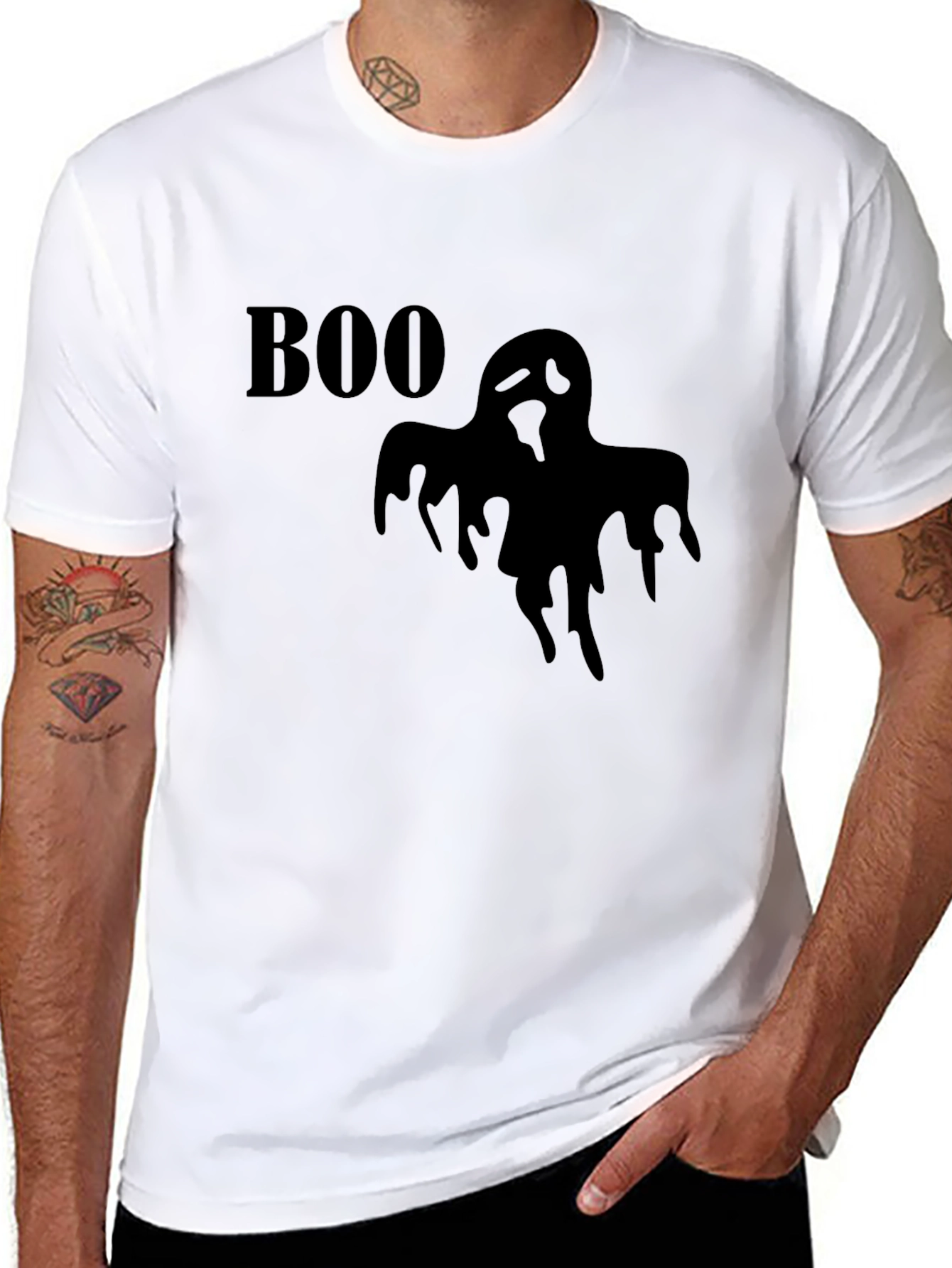 Spooky Boo Ghost T-Shirt - Halloween Graphic Tee
