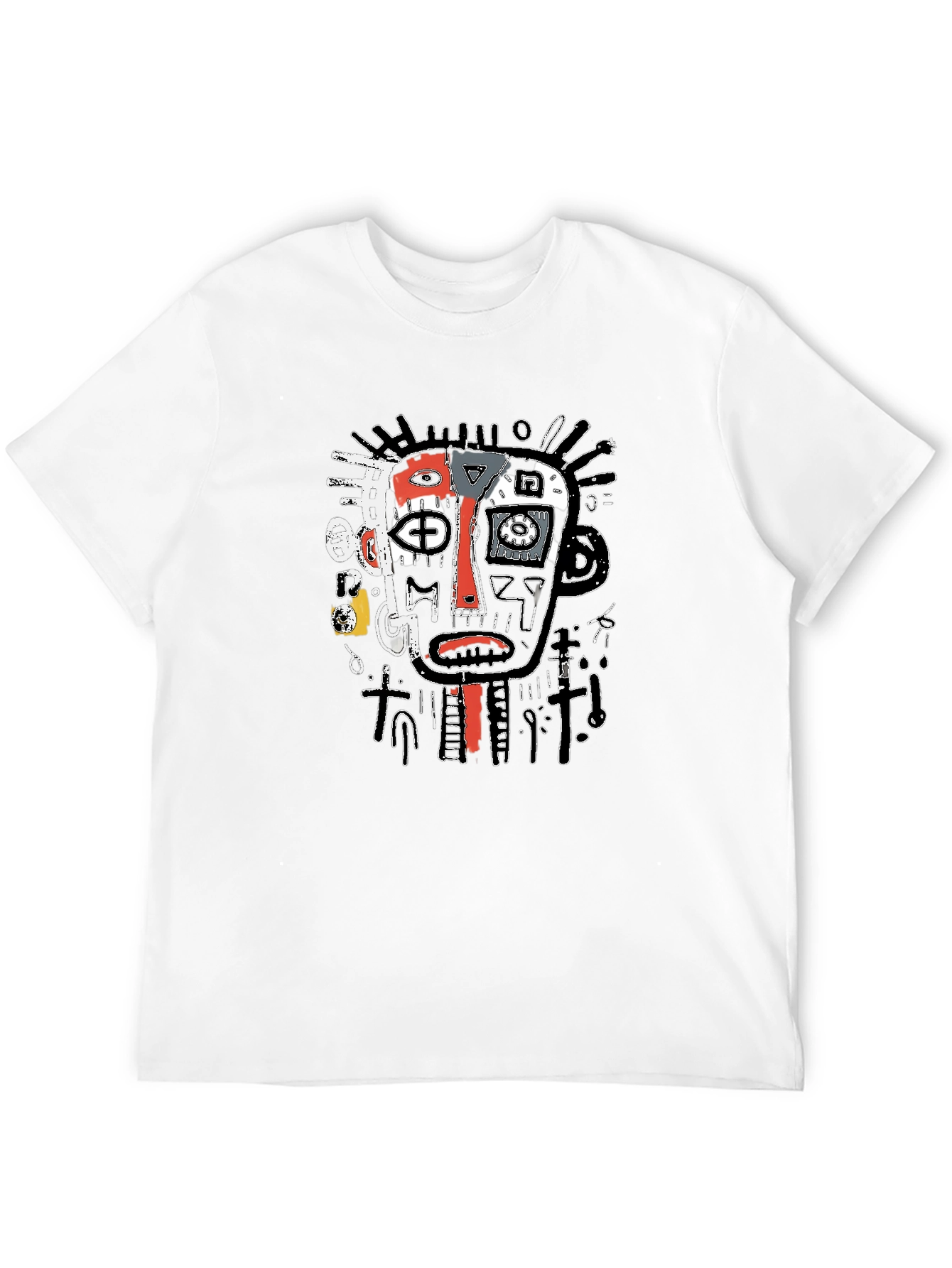 Abstract Face Graphic Print T-Shirt