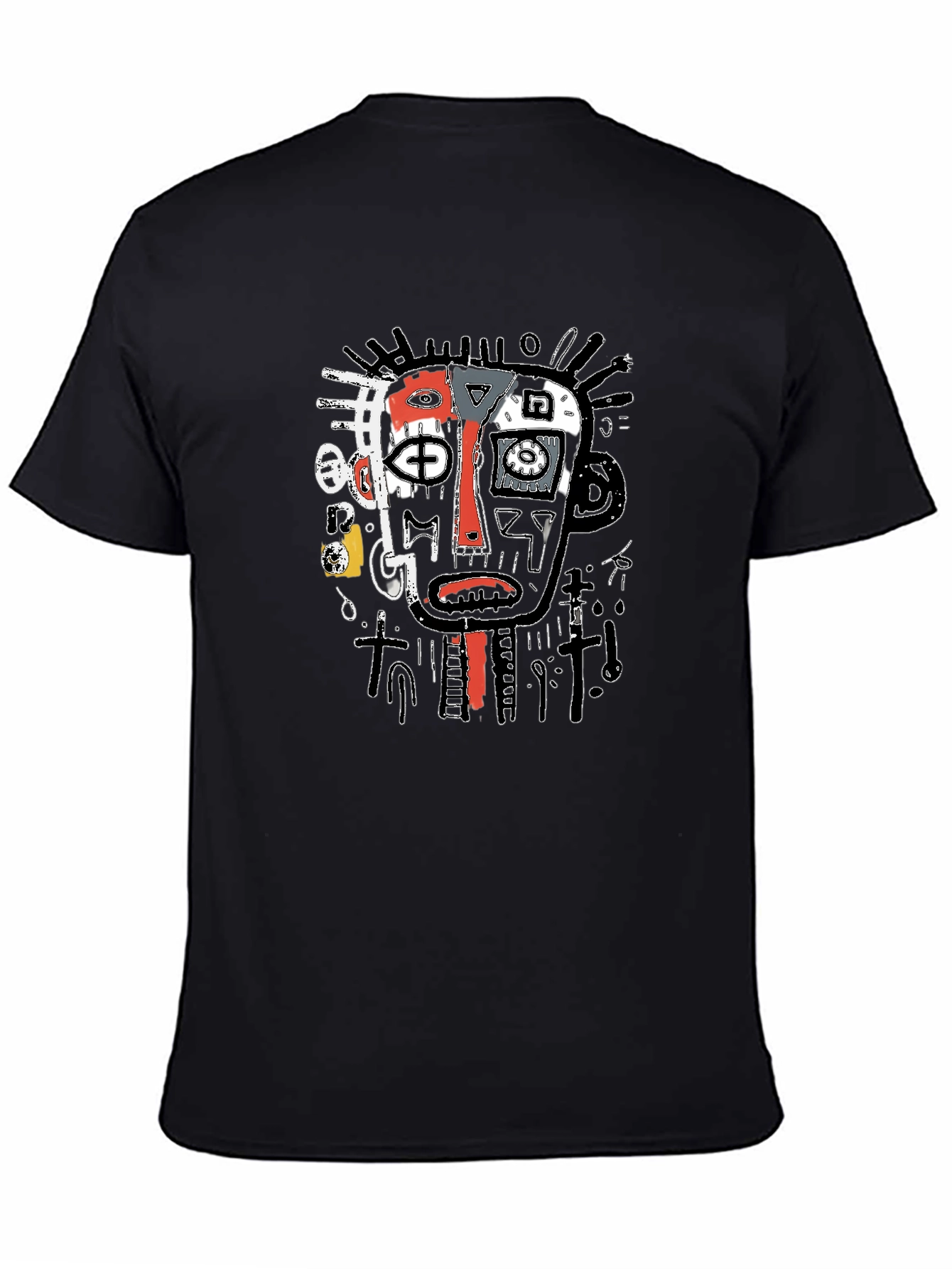 Abstract Face Graphic Print T-Shirt