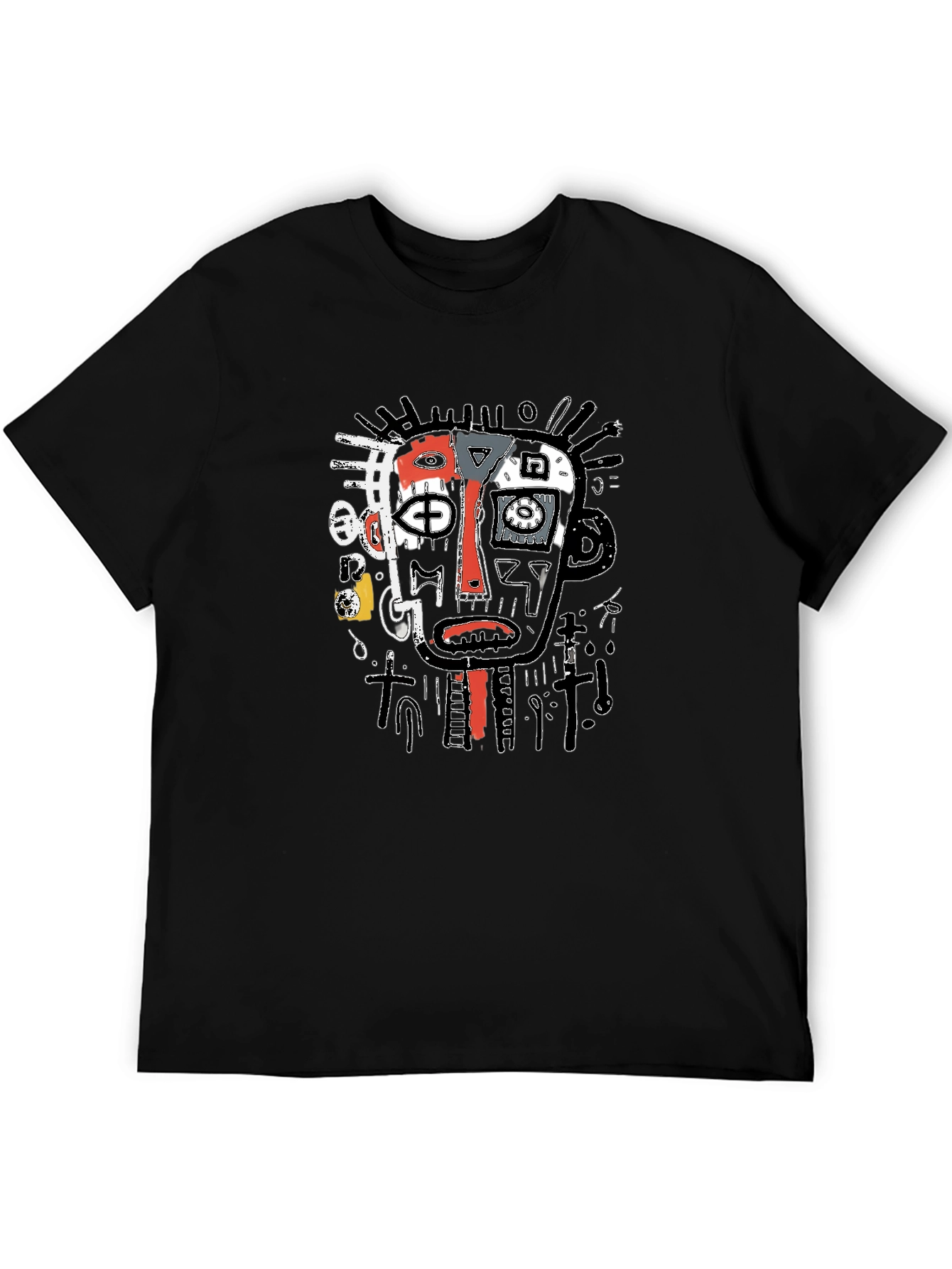 Abstract Face Graphic Print T-Shirt