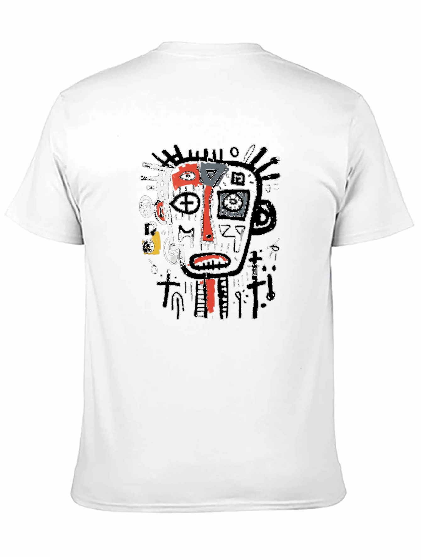 Abstract Face Graphic Print T-Shirt