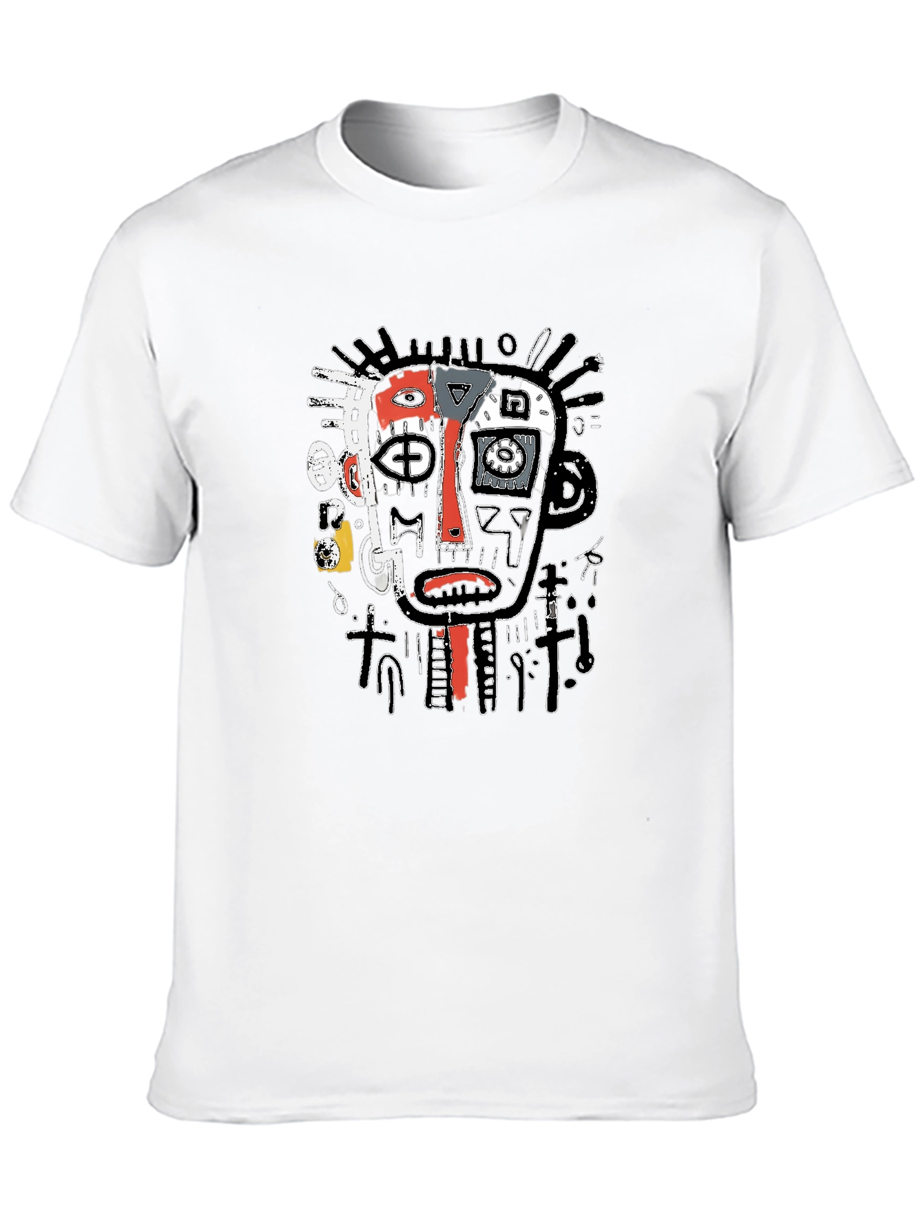 Abstract Face Graphic Print T-Shirt