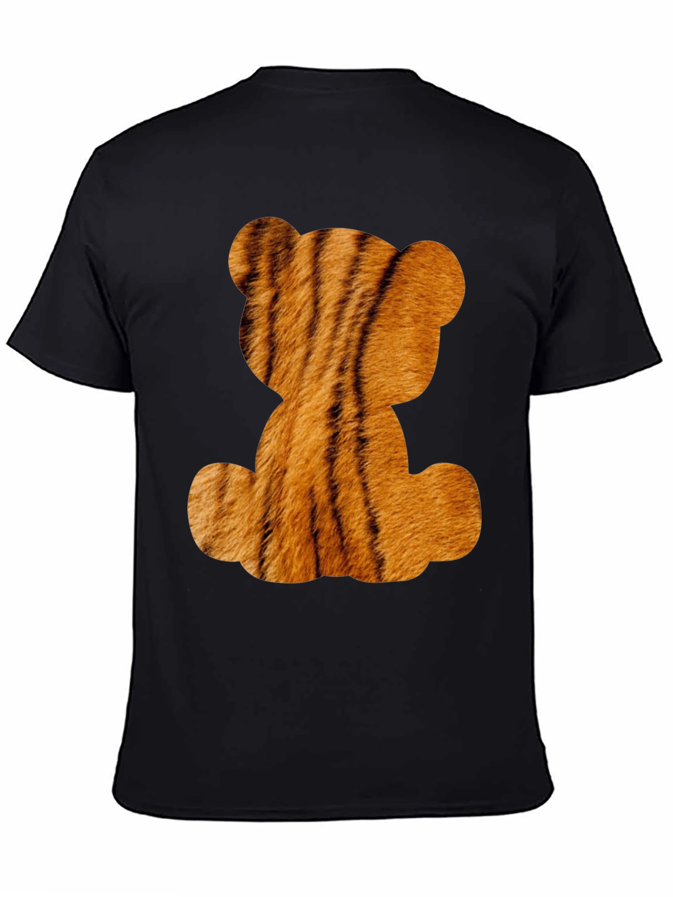 Tiger Teddy Bear Graphic Black T-Shirt