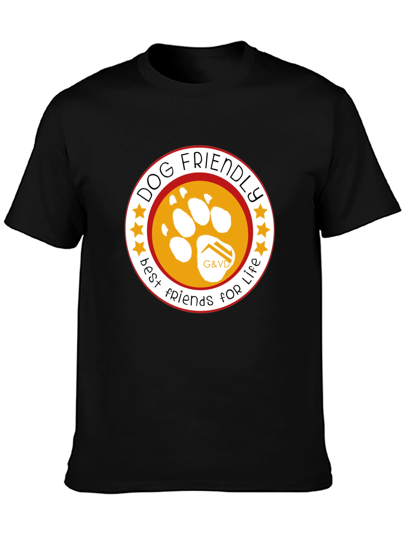Dog Friendly Best Friends For Life Black T-Shirt