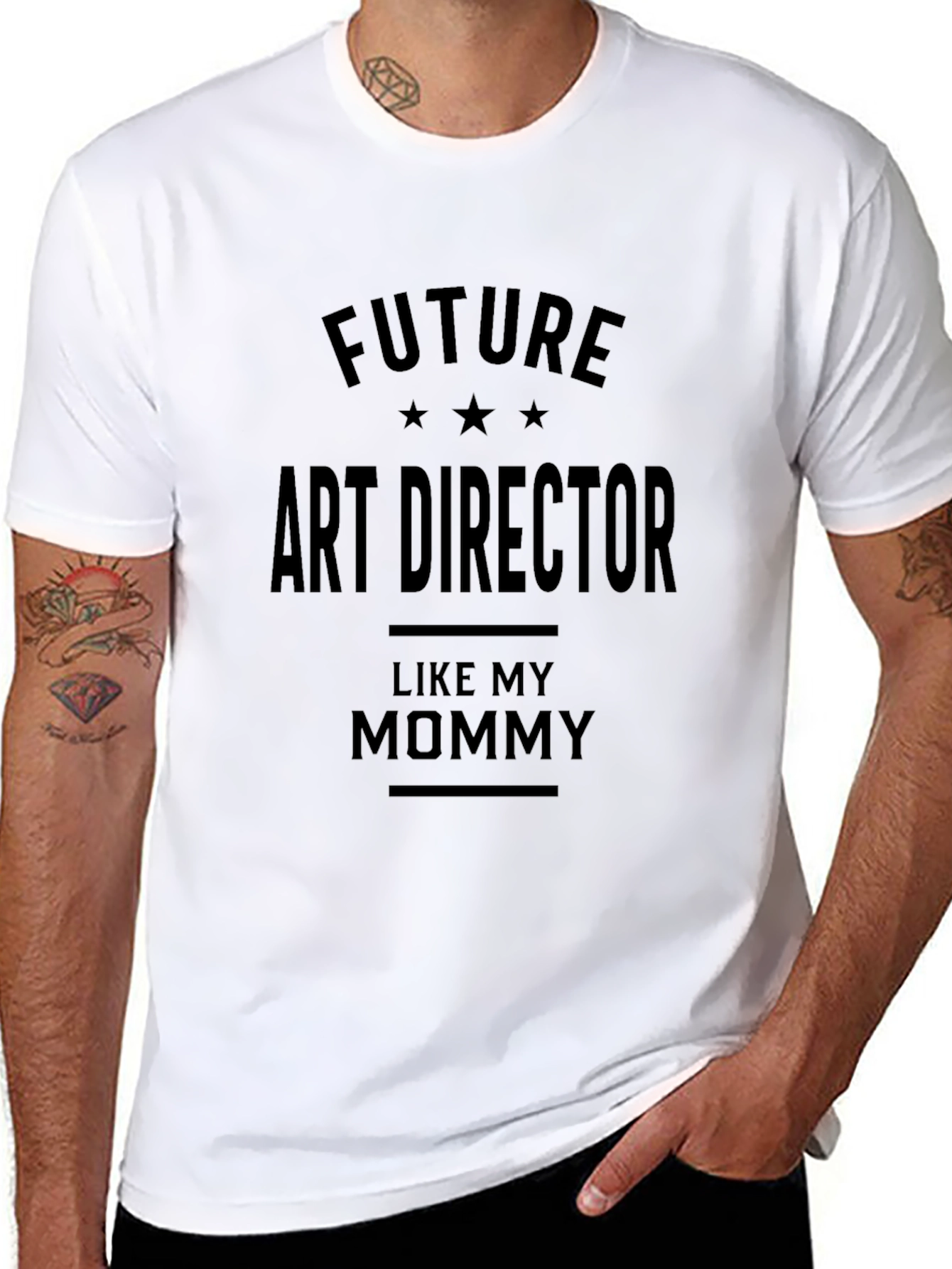 Future Art Director Like My Mommy Black T-Shirt