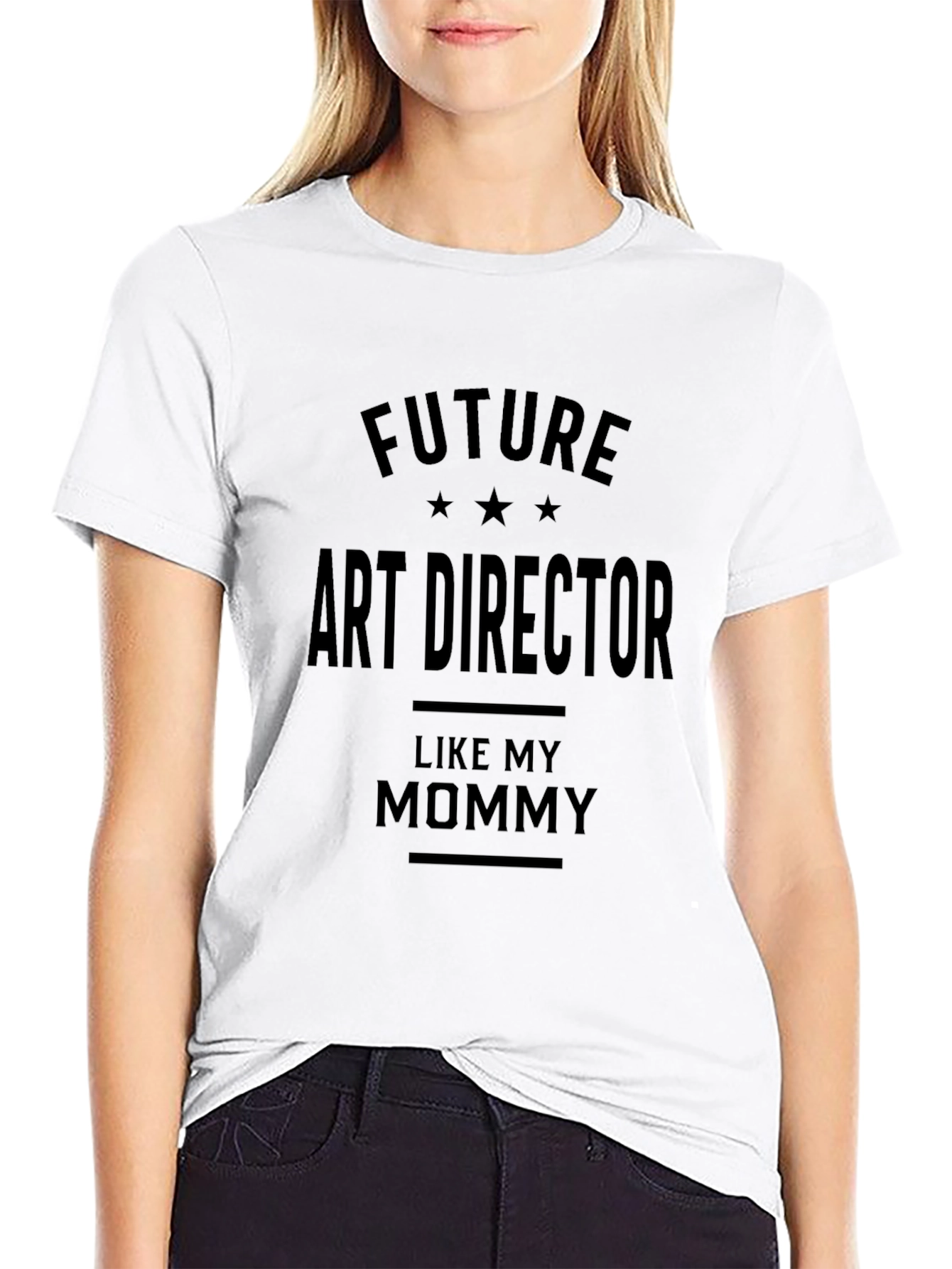 Future Art Director Like My Mommy Black T-Shirt
