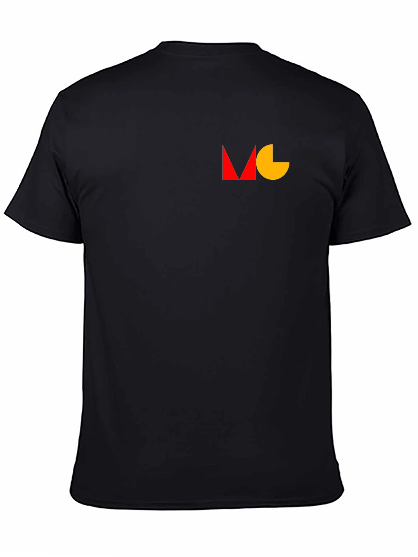 Modern Geometric Tee - Black Cotton Blend