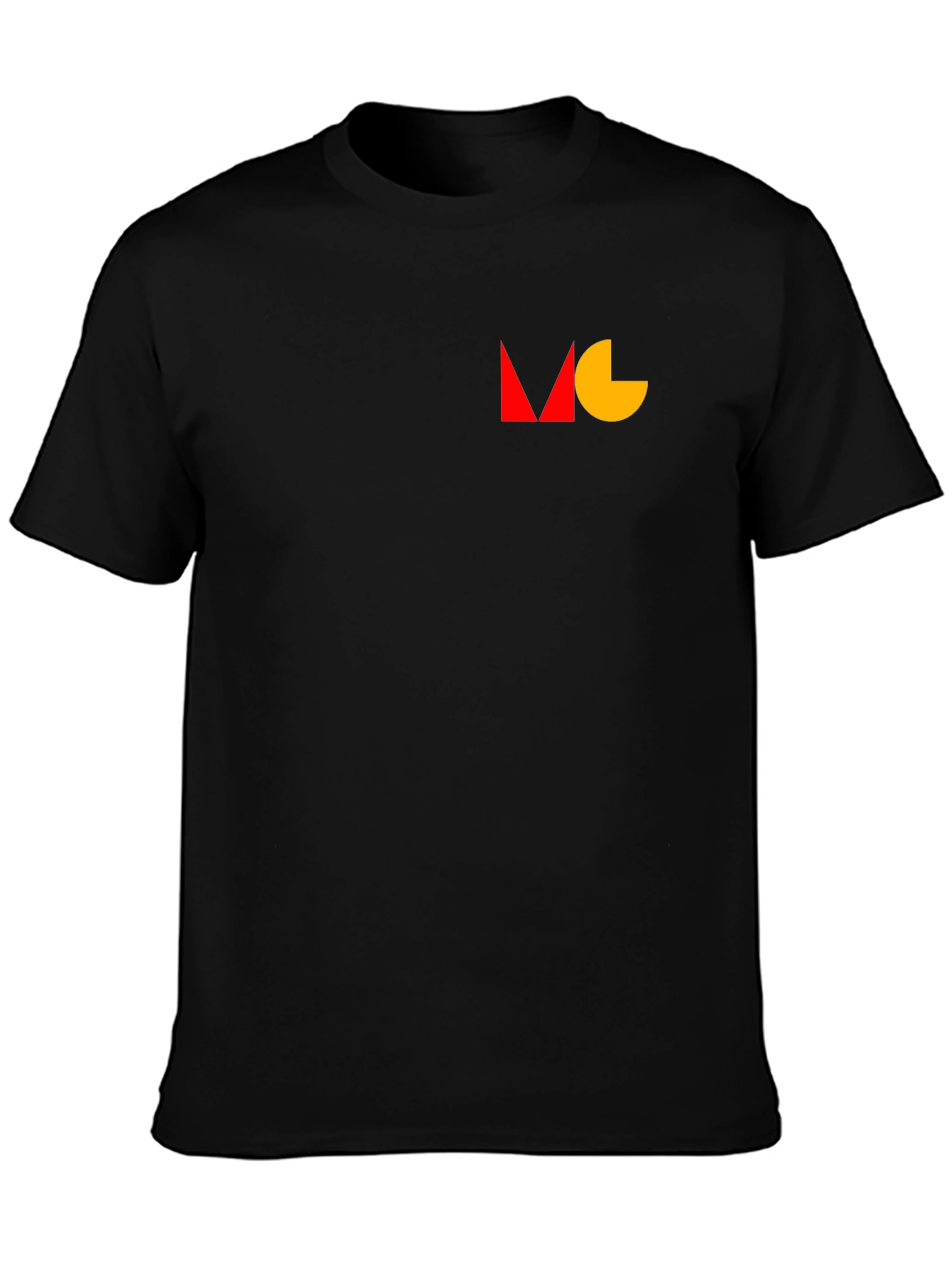 Modern Geometric Tee - Black Cotton Blend
