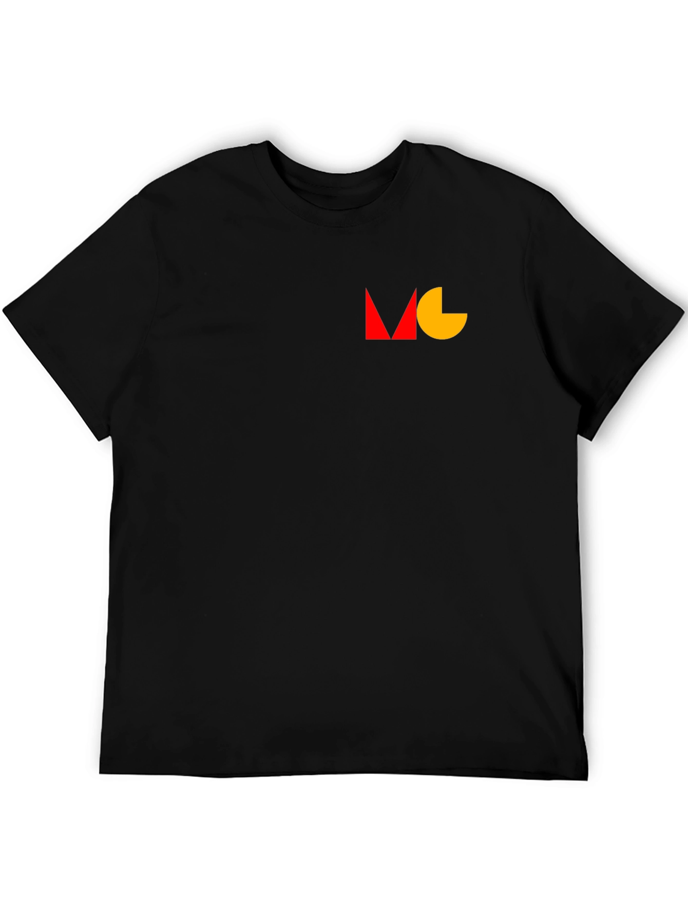 Modern Geometric Tee - Black Cotton Blend