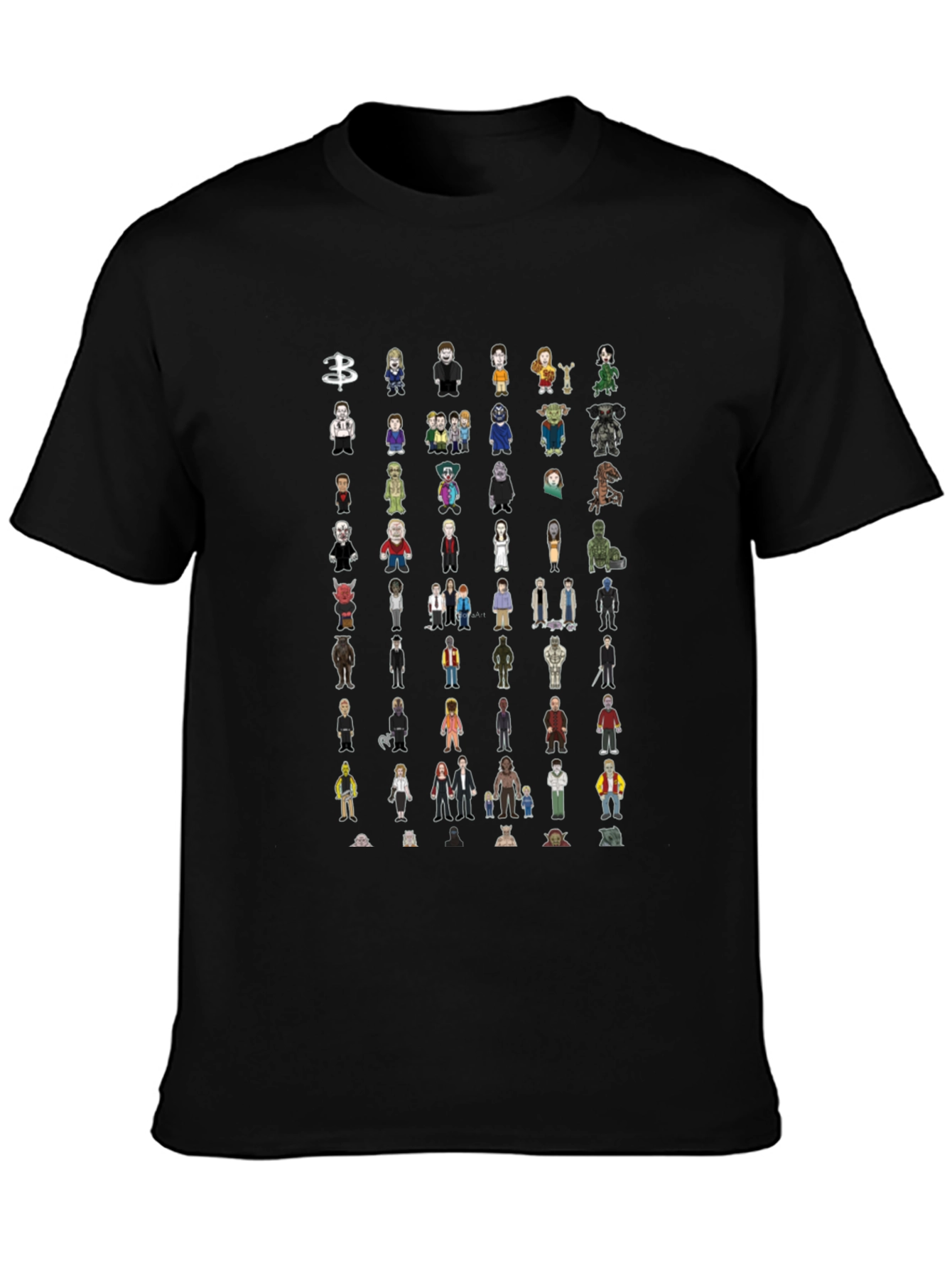 Character Mashup Black T-Shirt