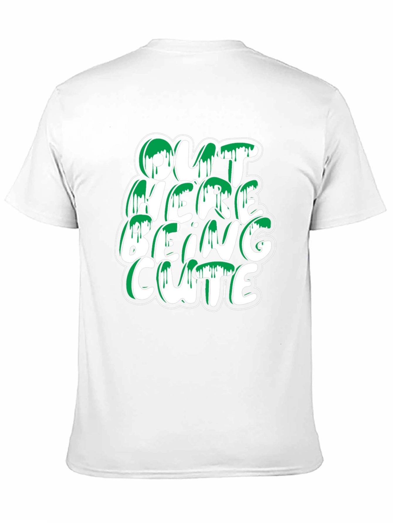 Out Here Being Cute T-Shirt - Stylish Black Tee