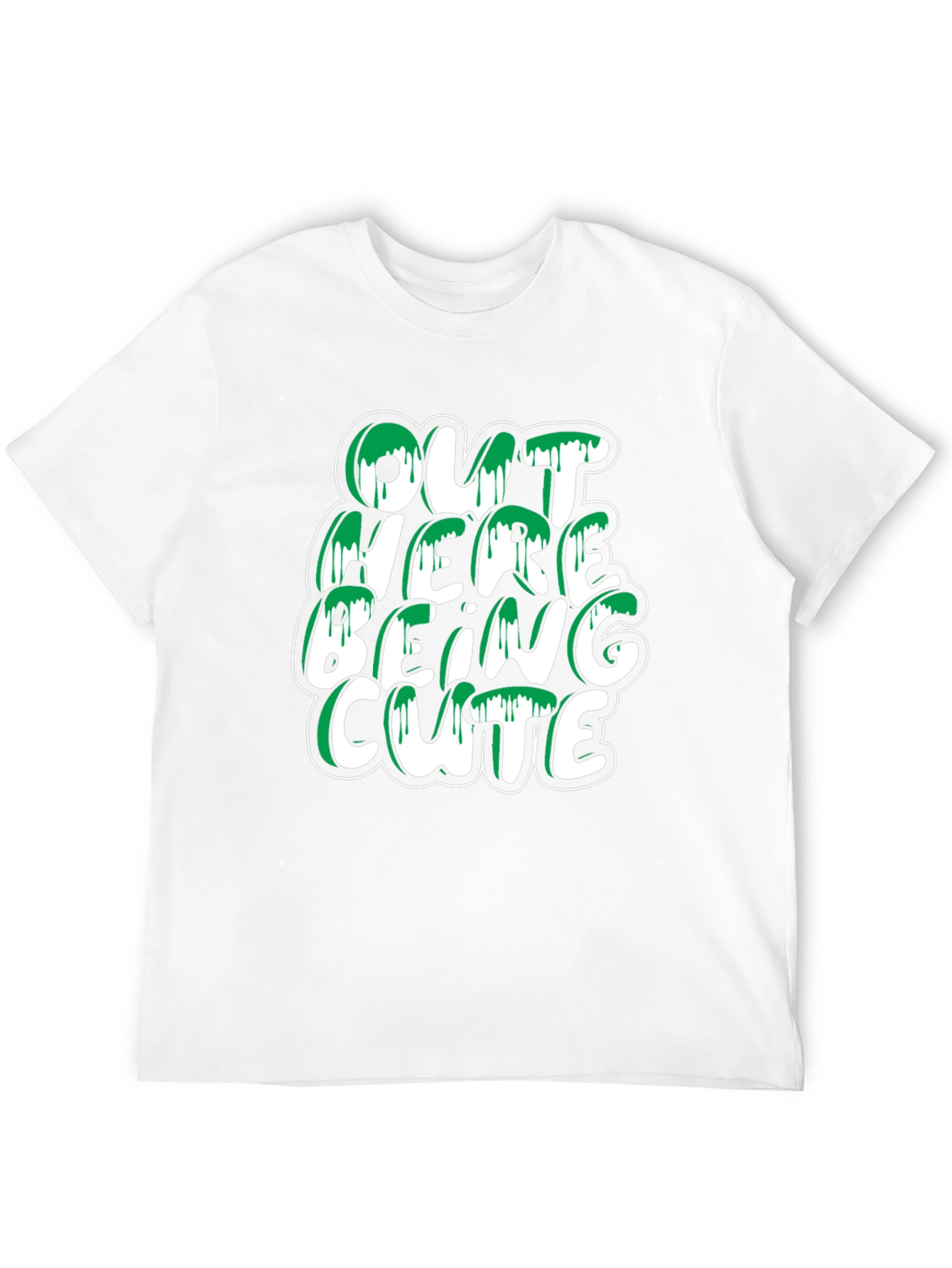 Out Here Being Cute T-Shirt - Stylish Black Tee