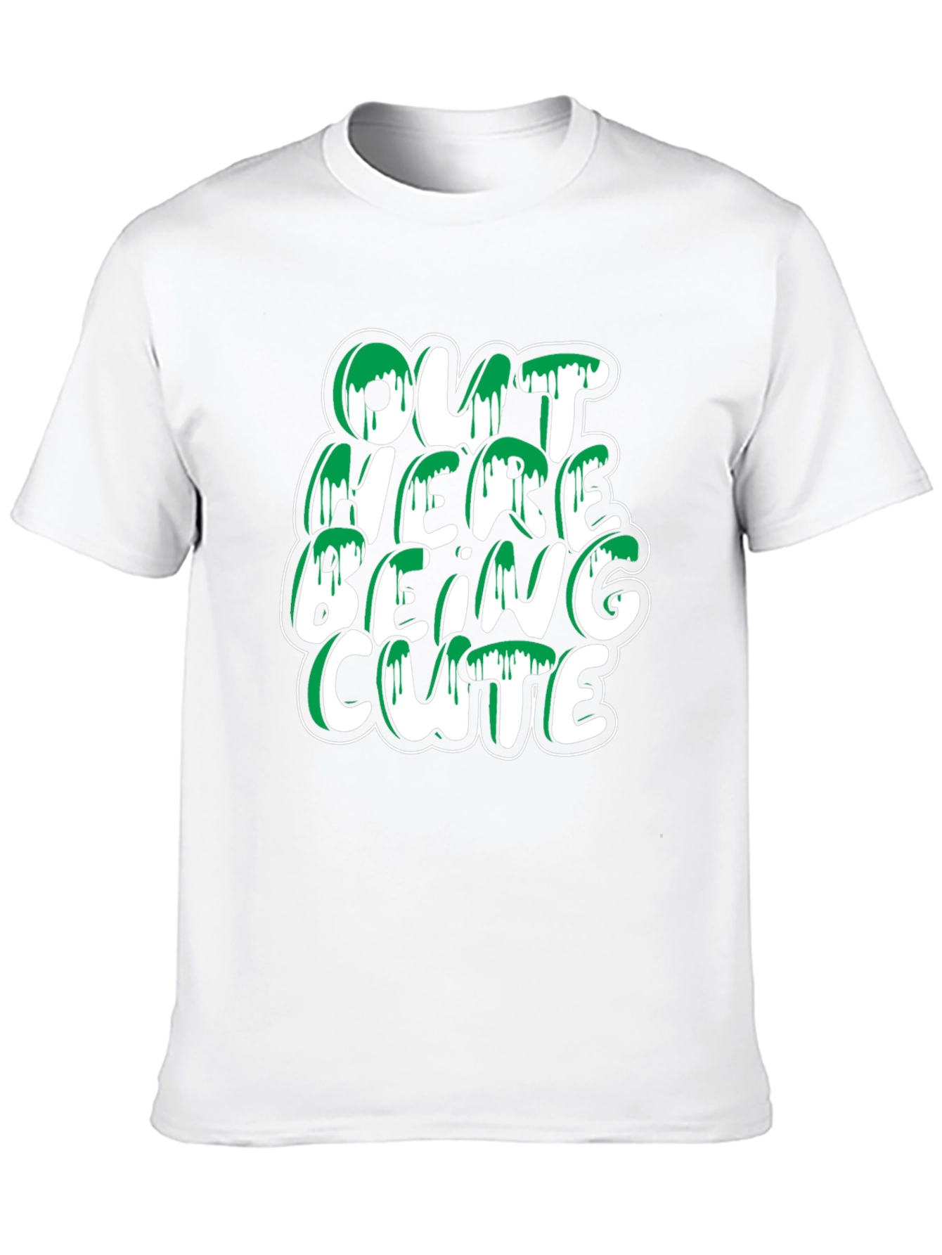 Out Here Being Cute T-Shirt - Stylish Black Tee