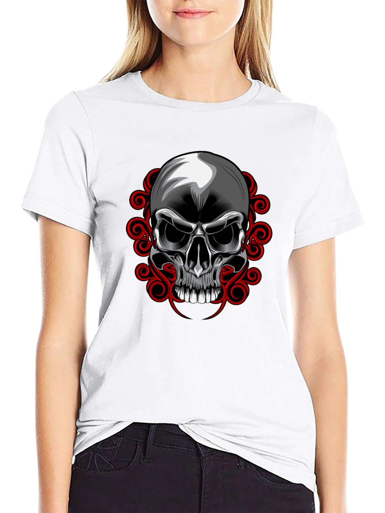 Skull Graphic T-Shirt - Edgy Design