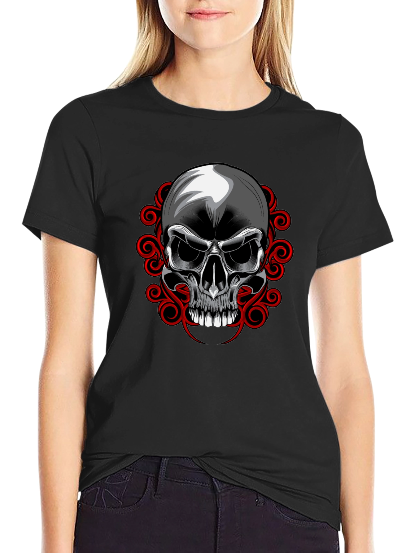 Skull Graphic T-Shirt - Edgy Design