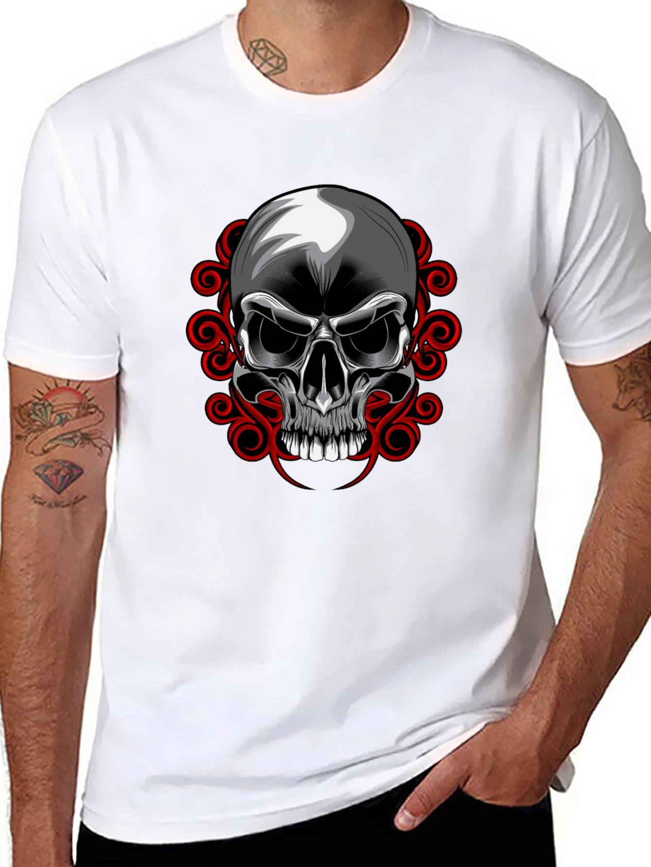 Skull Graphic T-Shirt - Edgy Design