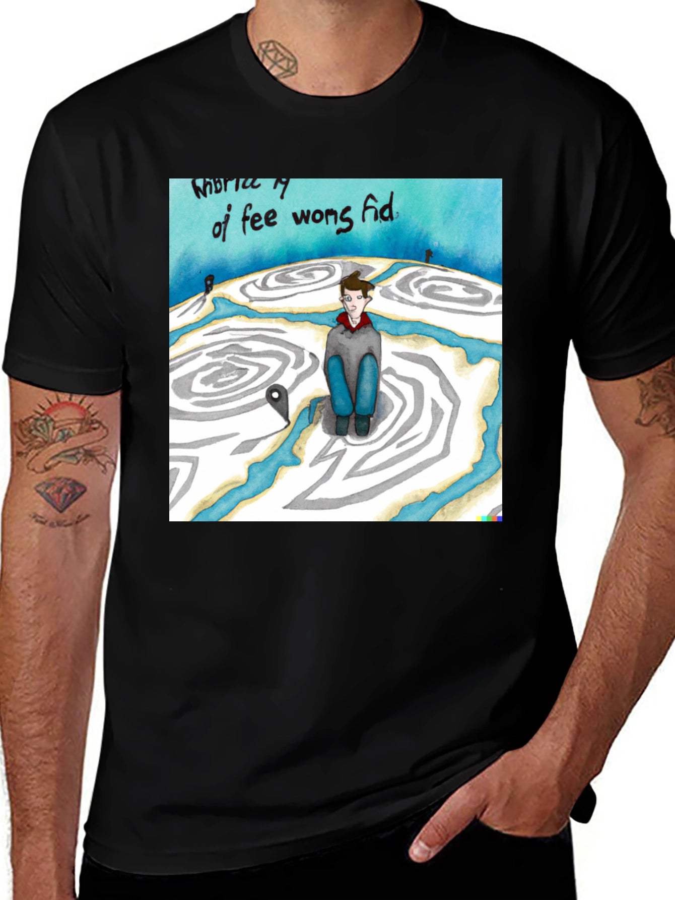 Unique Graphic Print T-Shirt