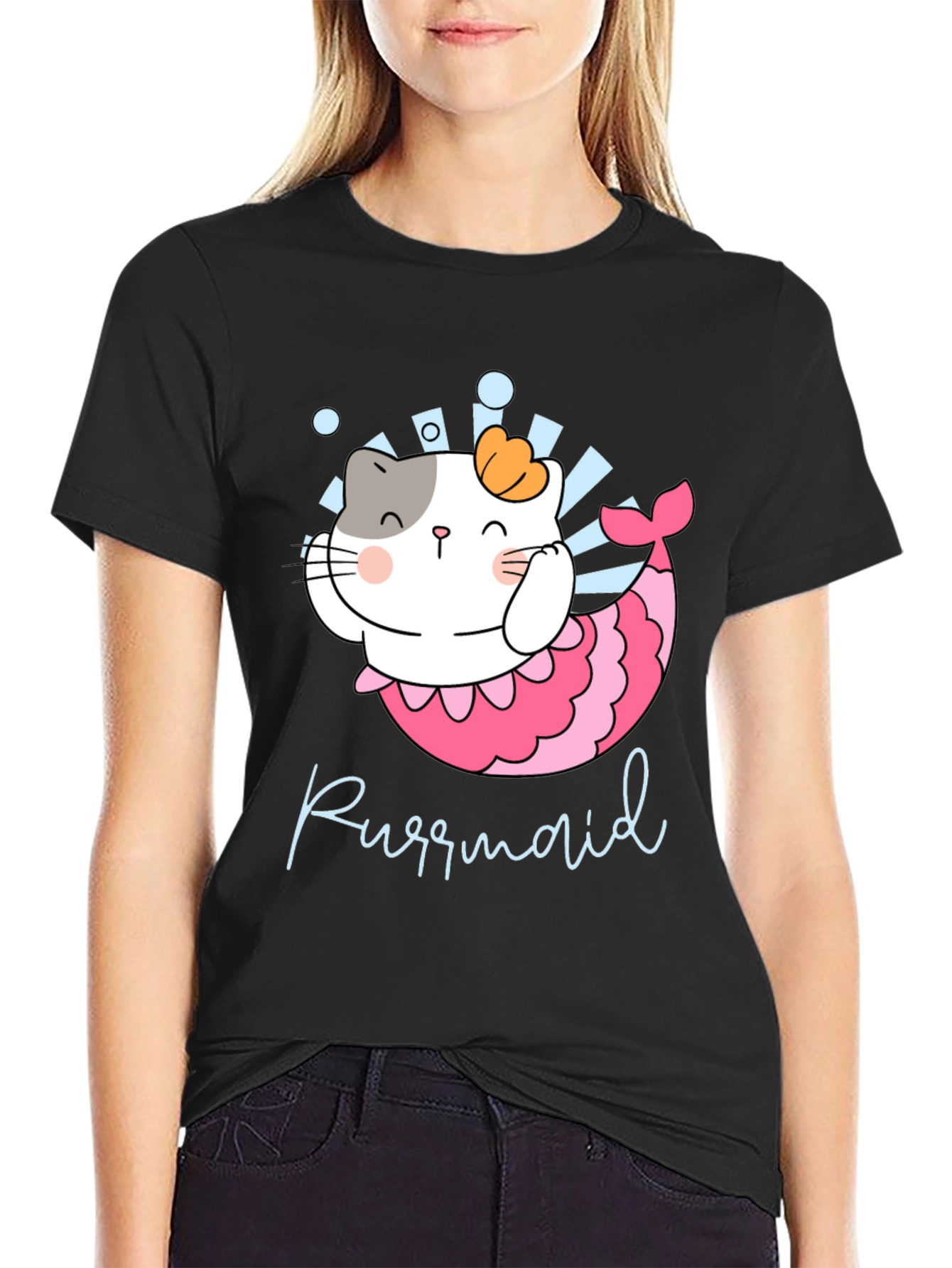 Purrmaid Cat Mermaid Graphic Tee