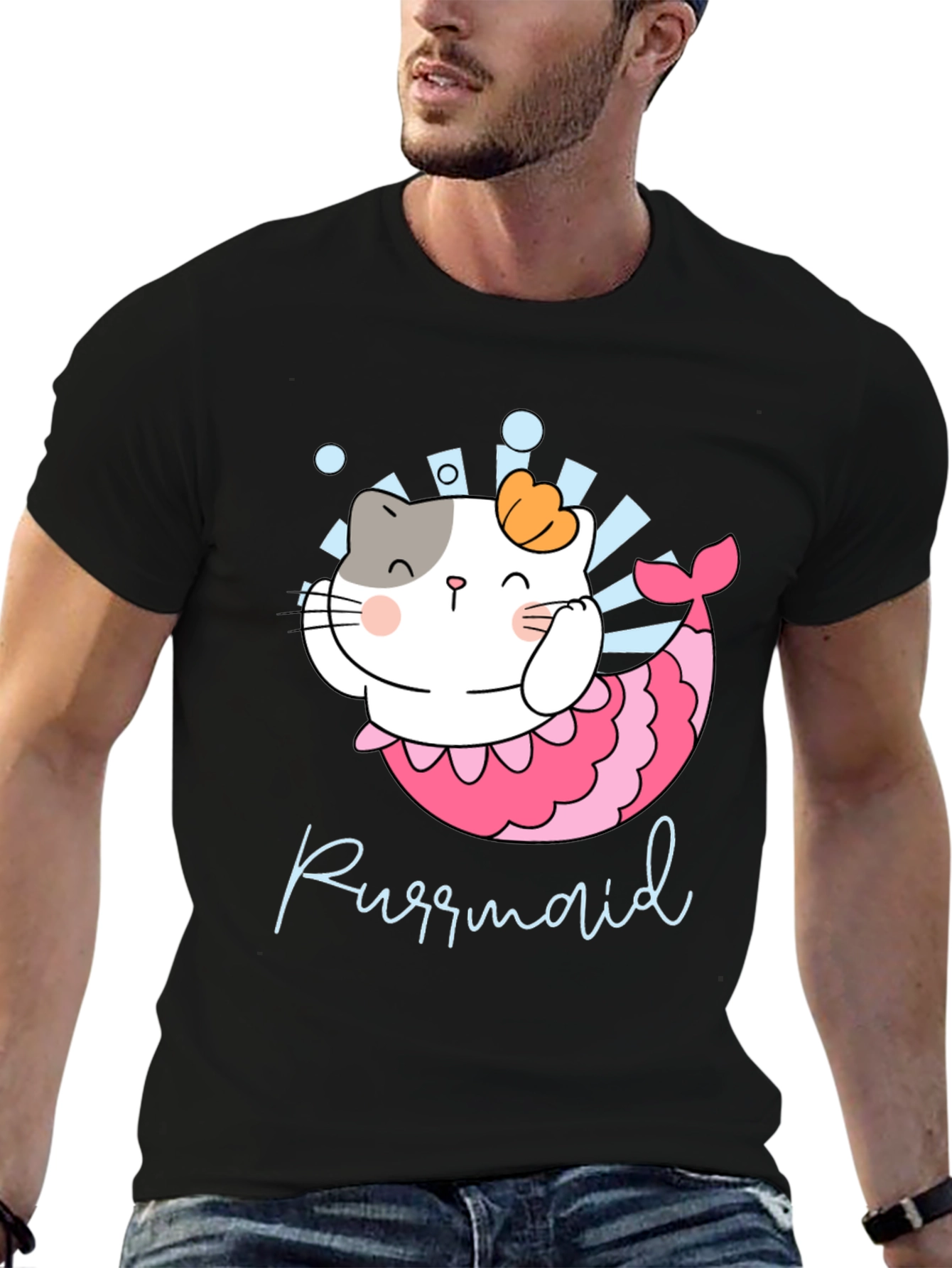 Purrmaid Cat Mermaid Graphic Tee