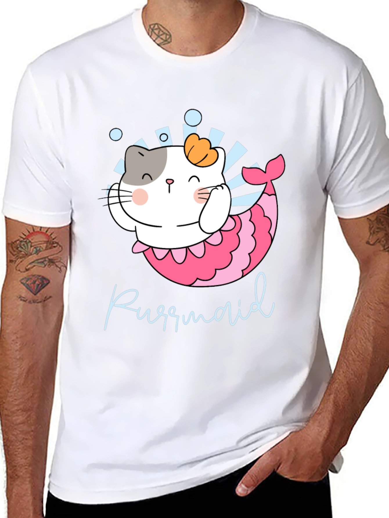 Purrmaid Cat Mermaid Graphic Tee