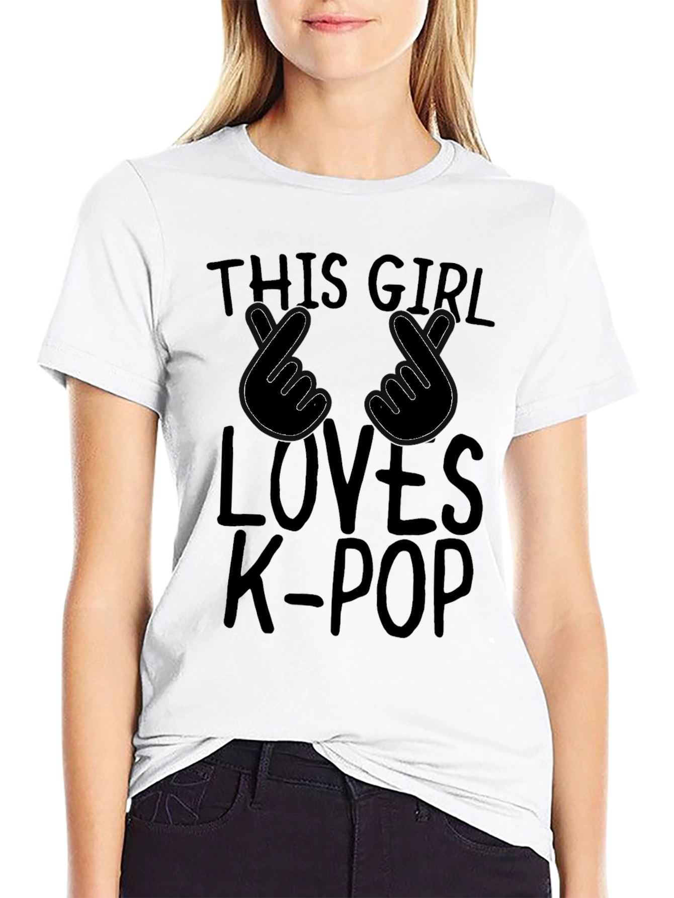 K-Pop Fan T-Shirt - This Girl Loves K-Pop Design