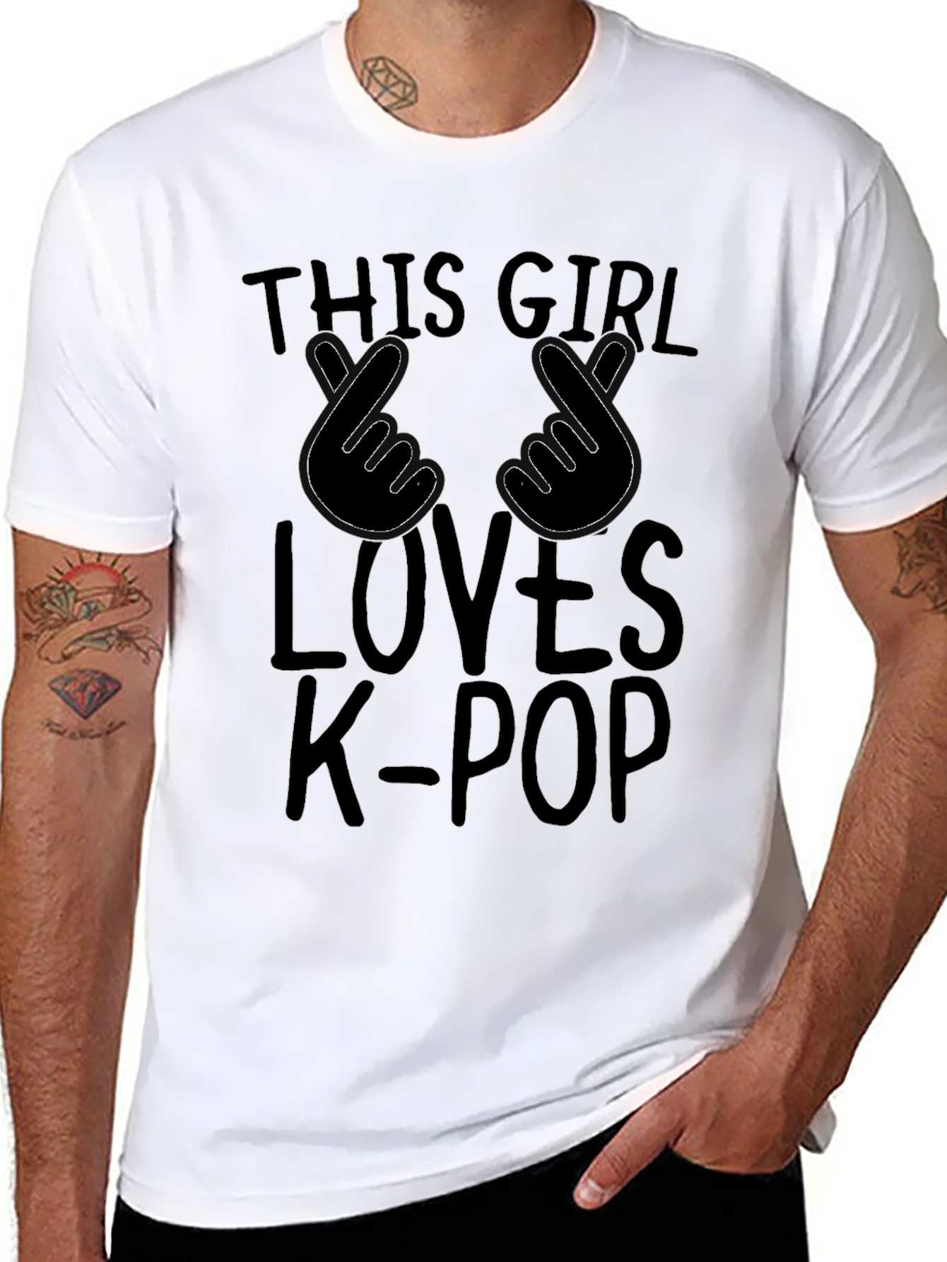 K-Pop Fan T-Shirt - This Girl Loves K-Pop Design