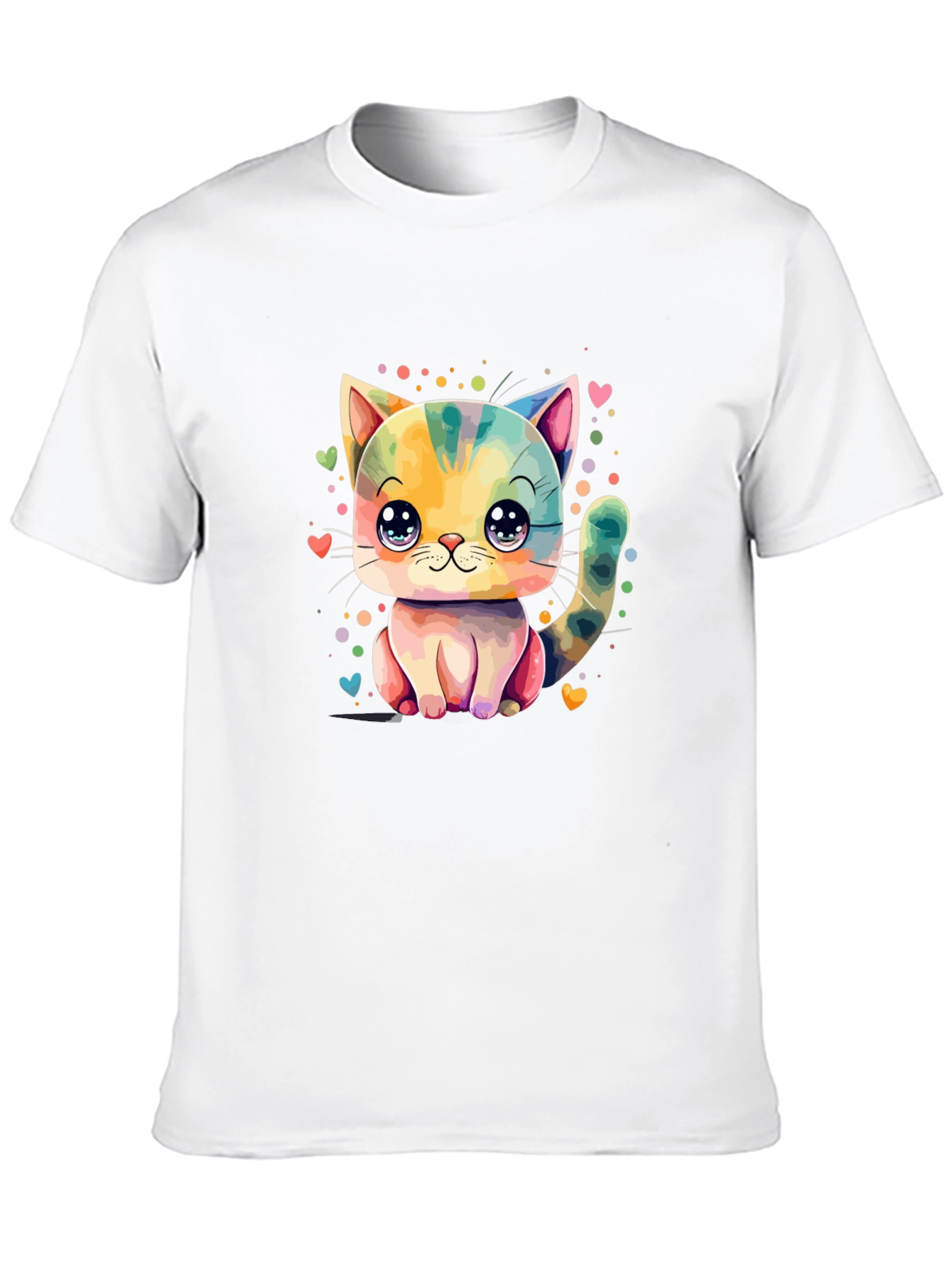 Cute Cat T-Shirt - Cartoon Kitten Design