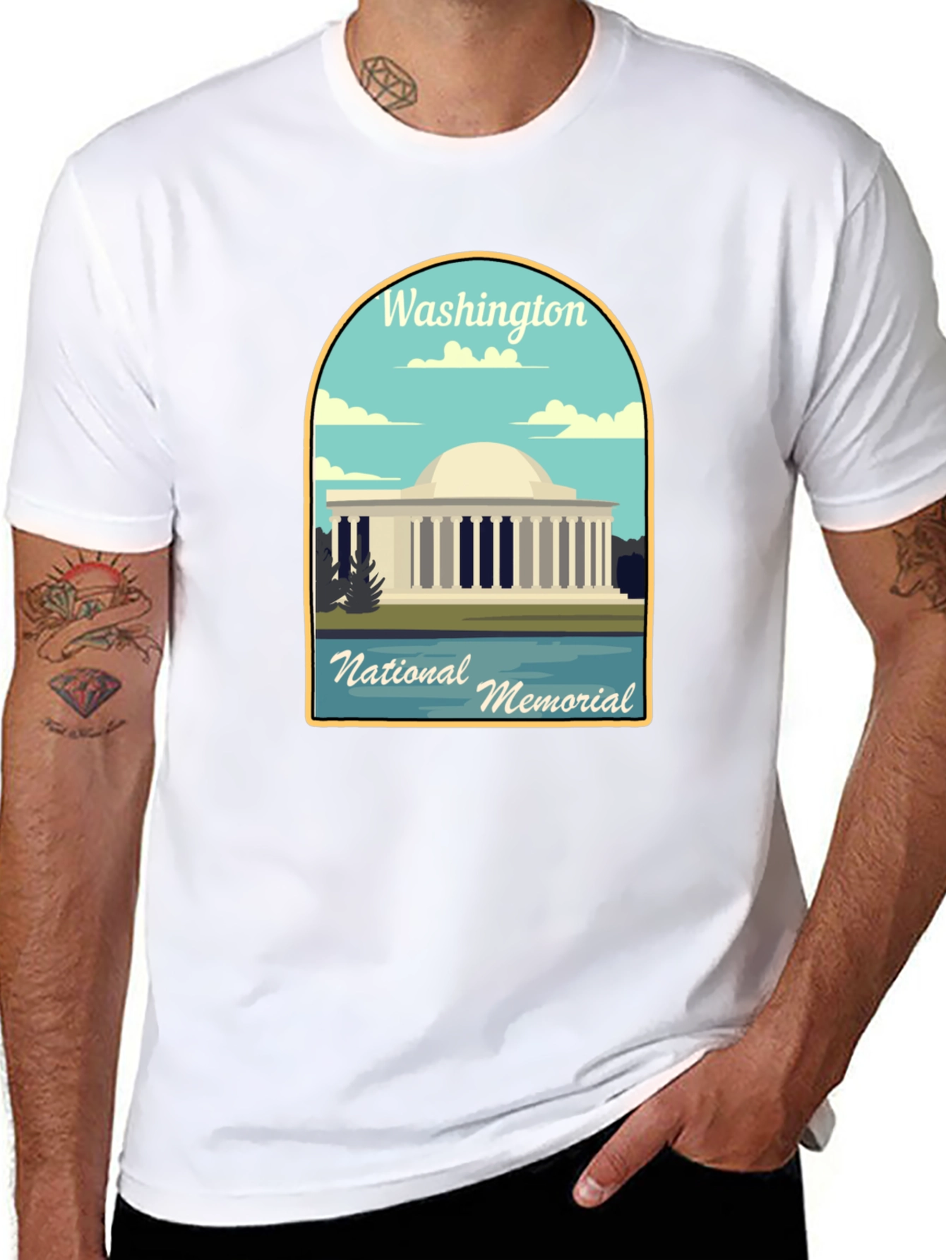 Washington National Memorial Black T-Shirt