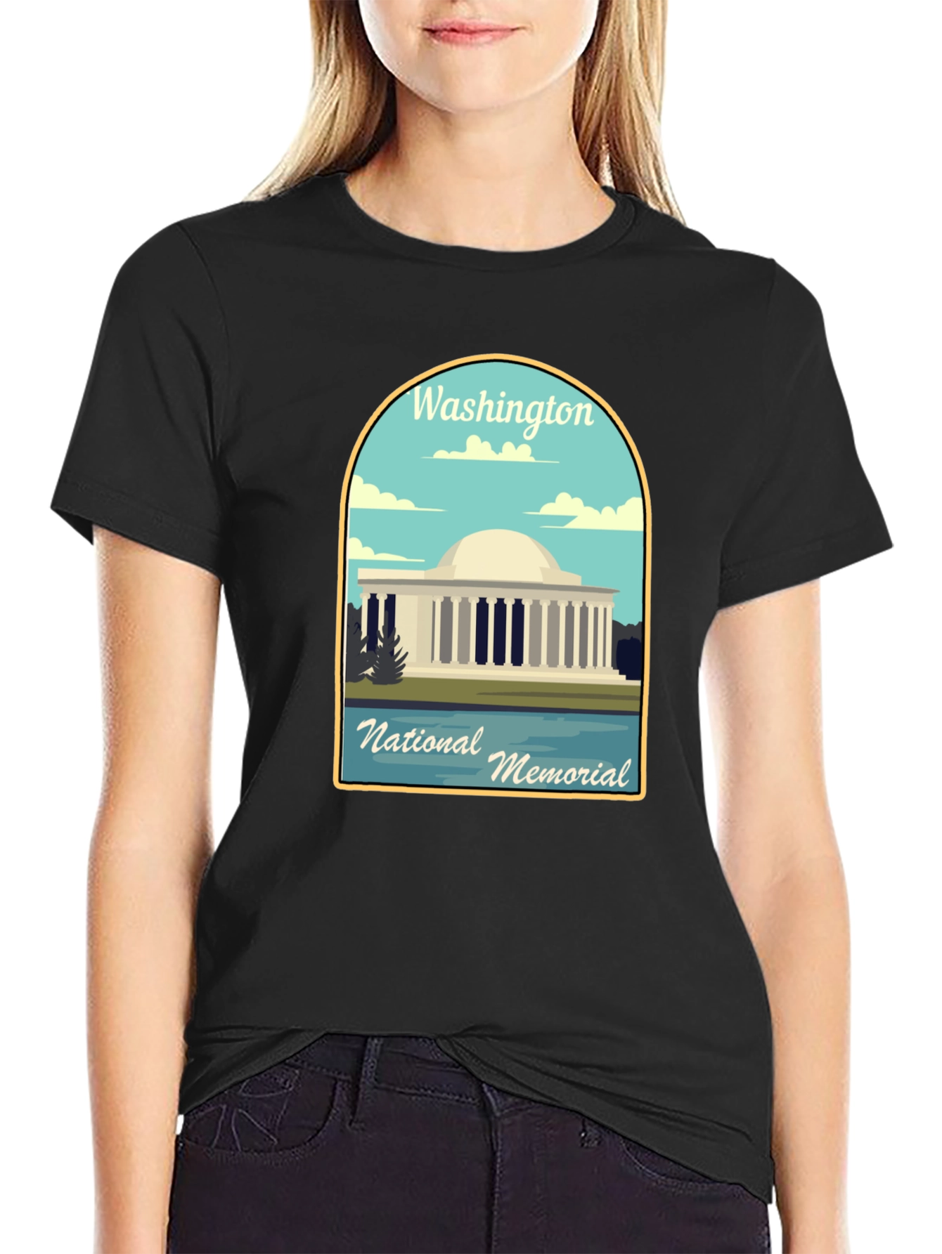 Washington National Memorial Black T-Shirt