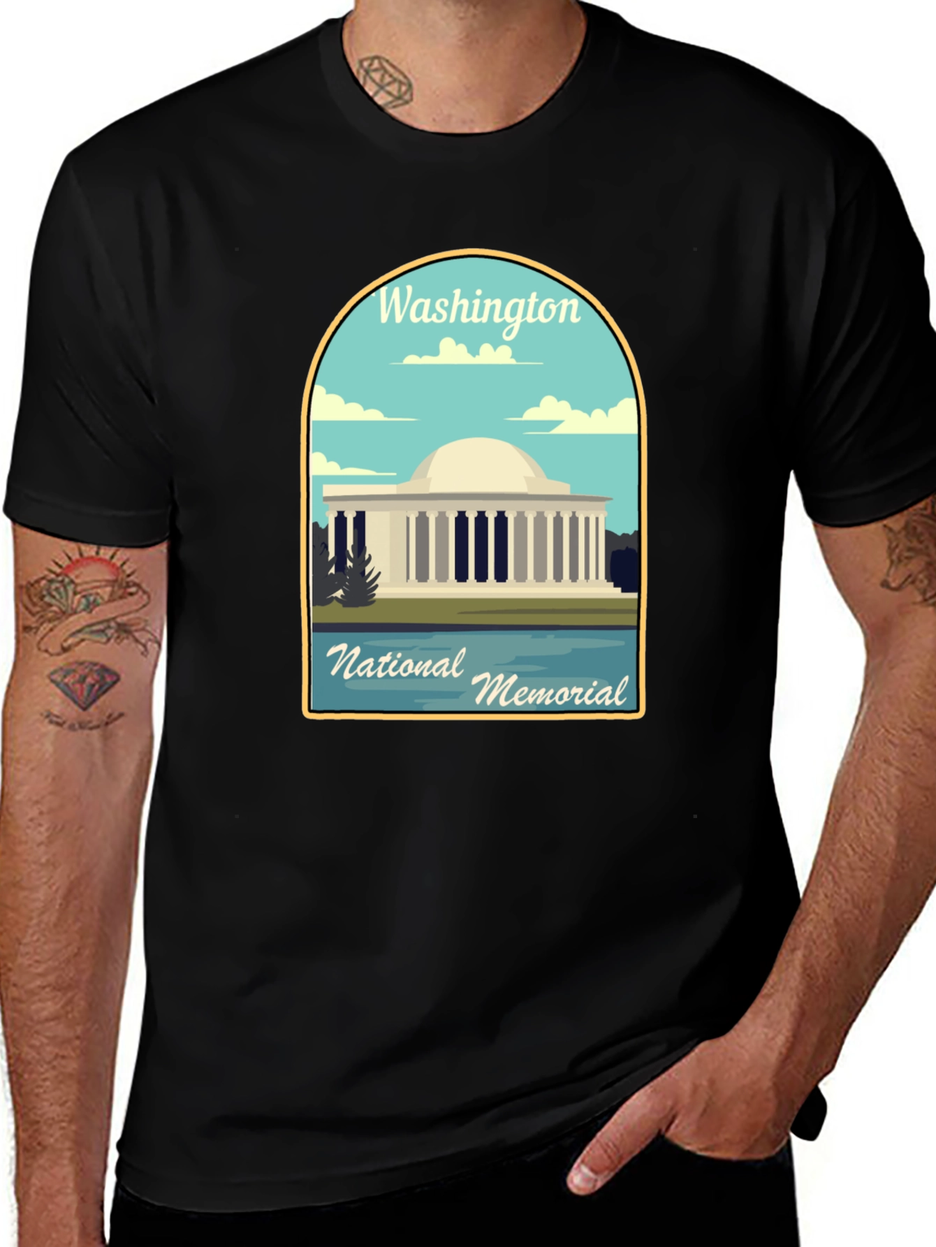 Washington National Memorial Black T-Shirt