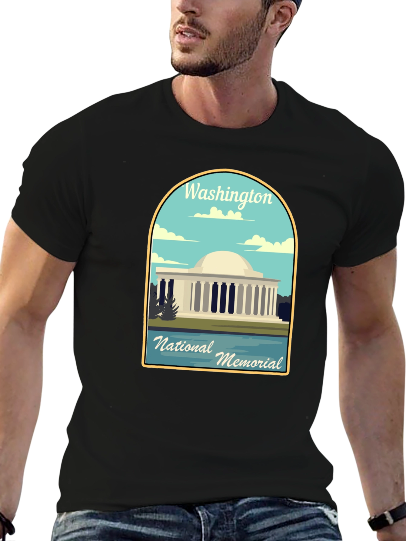 Washington National Memorial Black T-Shirt