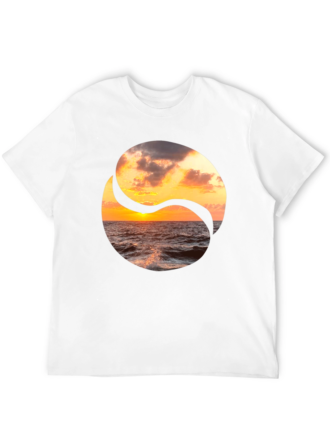 Yin Yang Ocean Sunset Graphic Tee