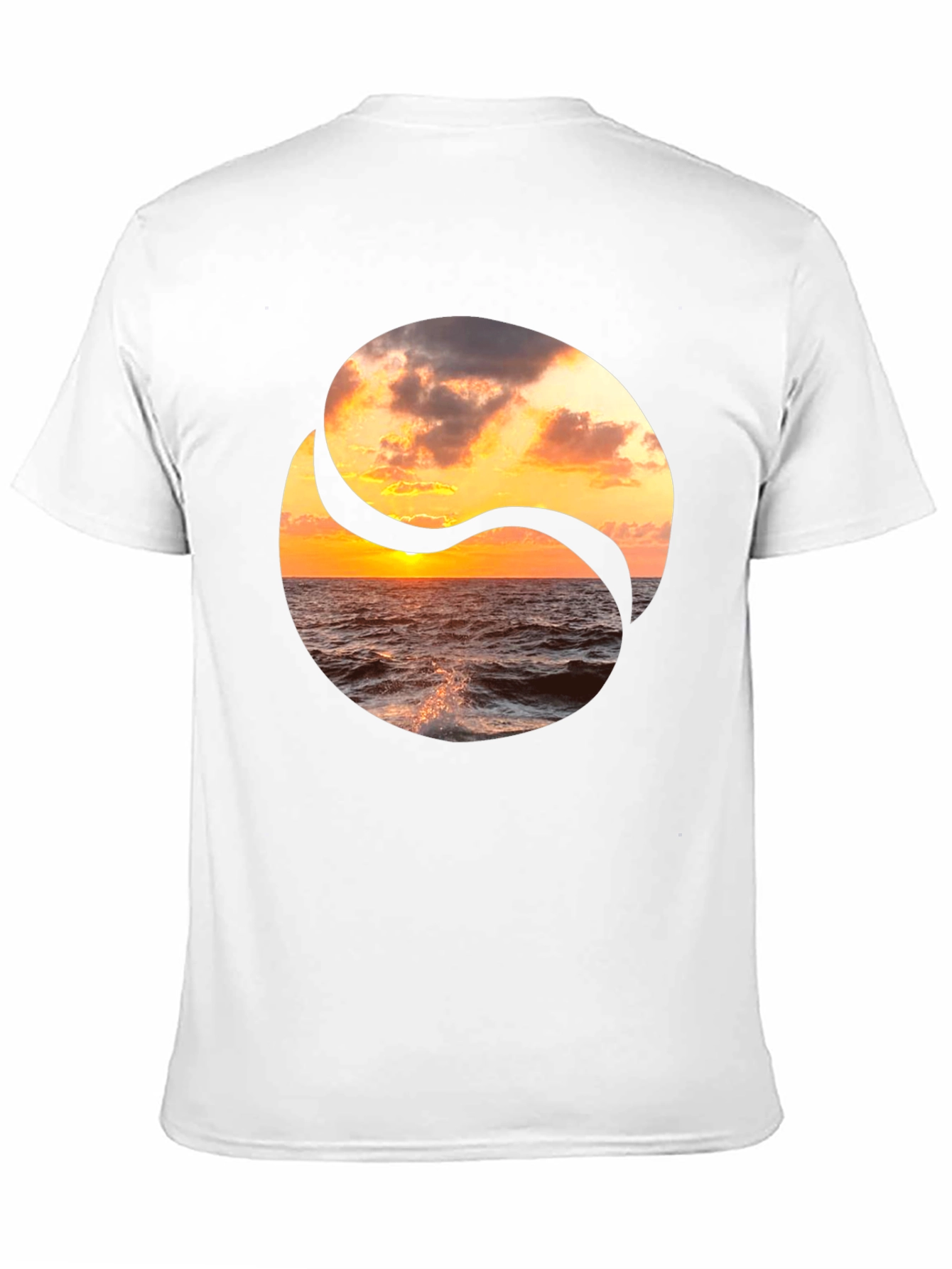 Yin Yang Ocean Sunset Graphic Tee